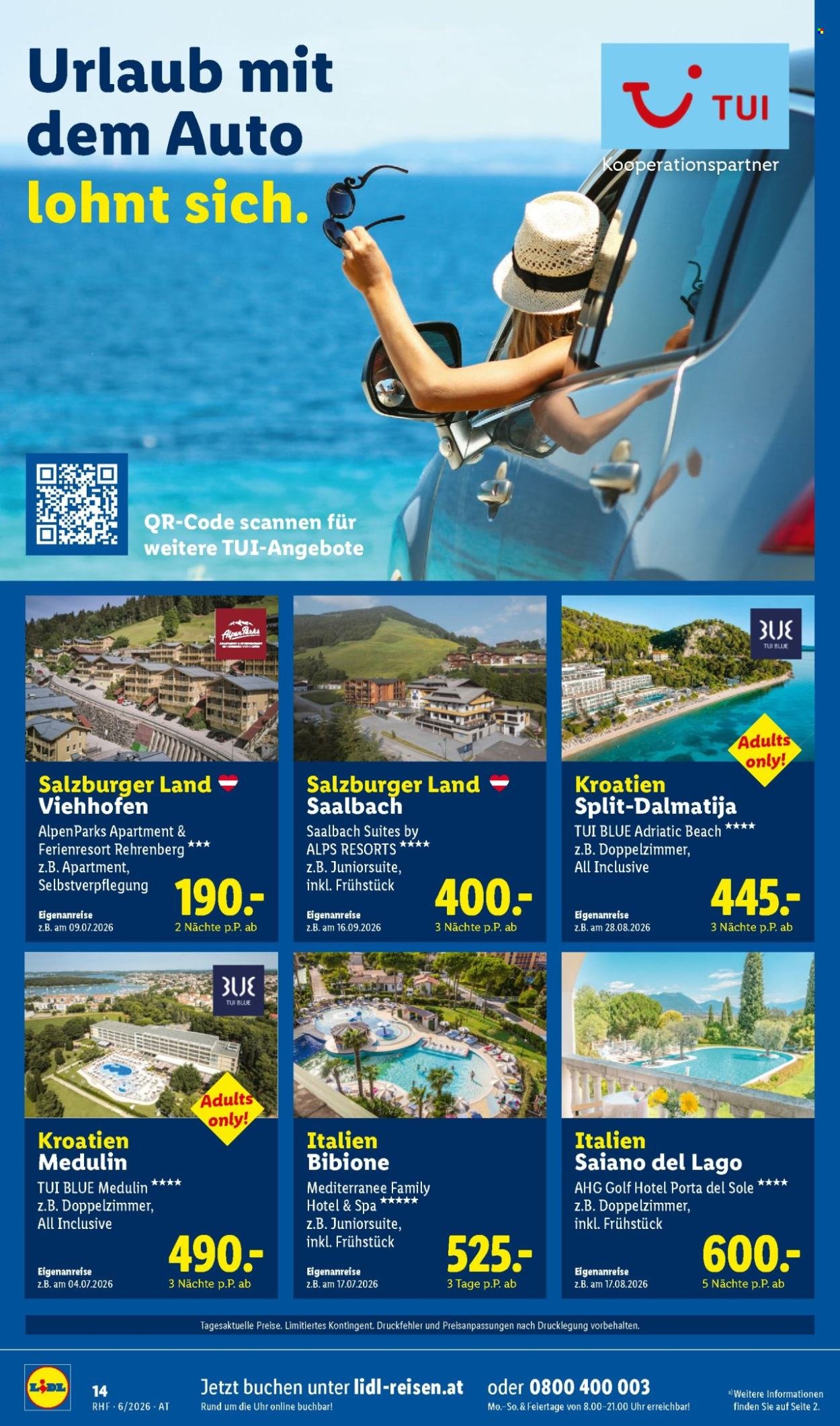 LIDL Flugblatt - Juni Reise-Highlights