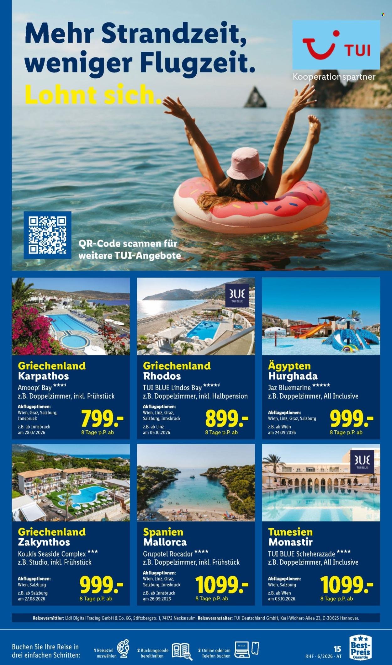 LIDL Flugblatt - Juni Reise-Highlights