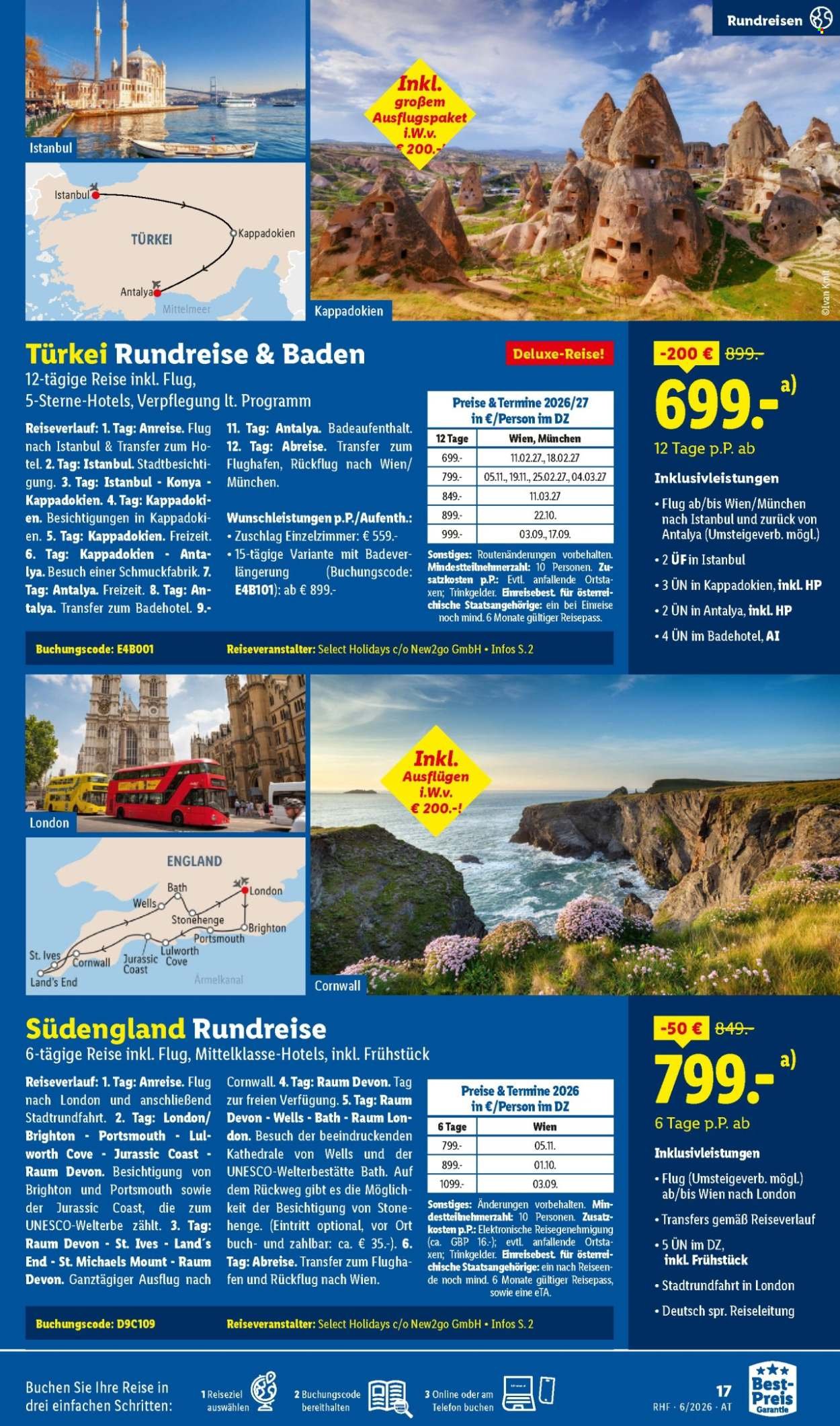 LIDL Flugblatt - Juni Reise-Highlights