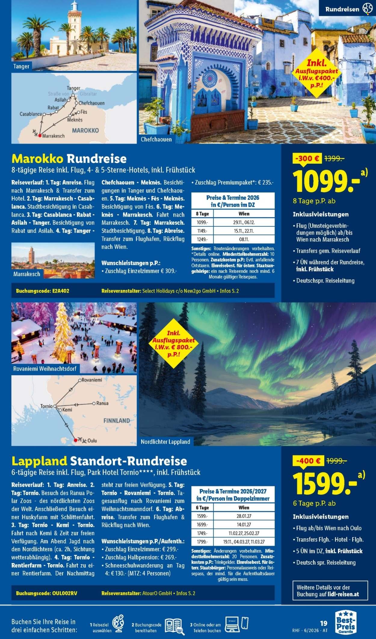 LIDL Flugblatt - Juni Reise-Highlights