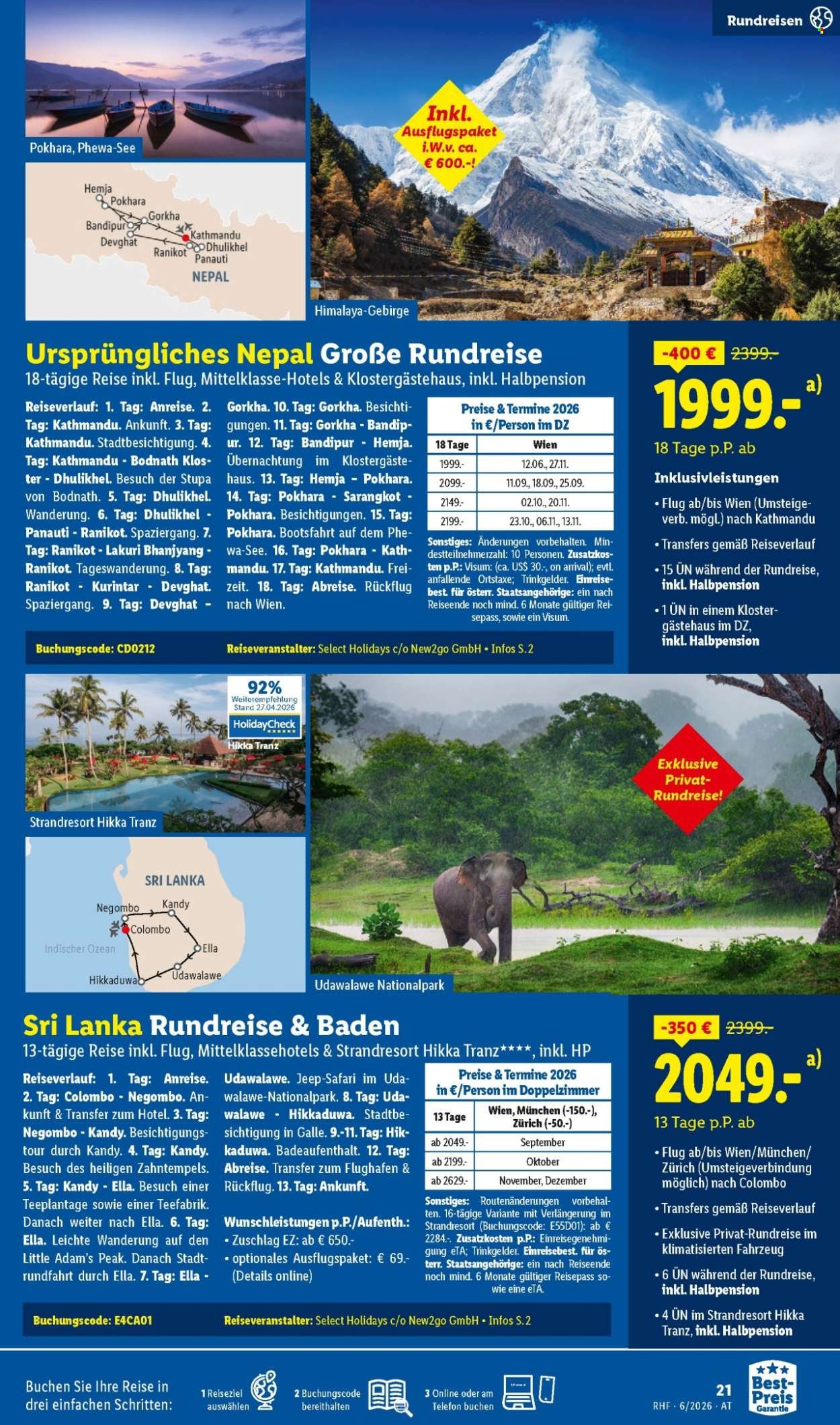 LIDL Flugblatt - Juni Reise-Highlights