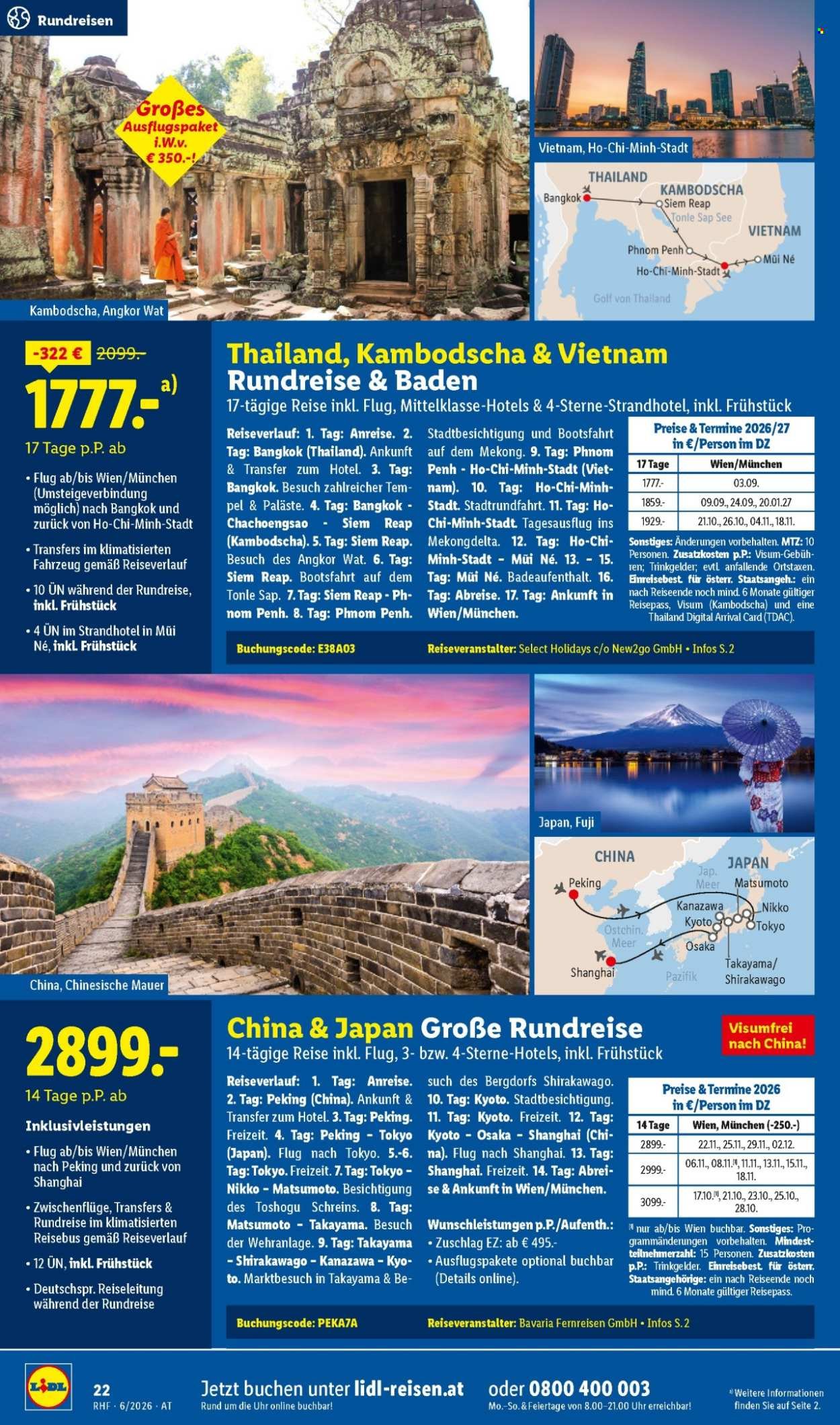 LIDL Flugblatt - Juni Reise-Highlights