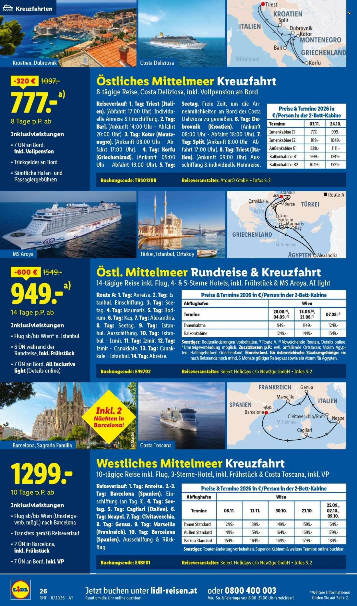 LIDL Flugblatt - Juni Reise-Highlights