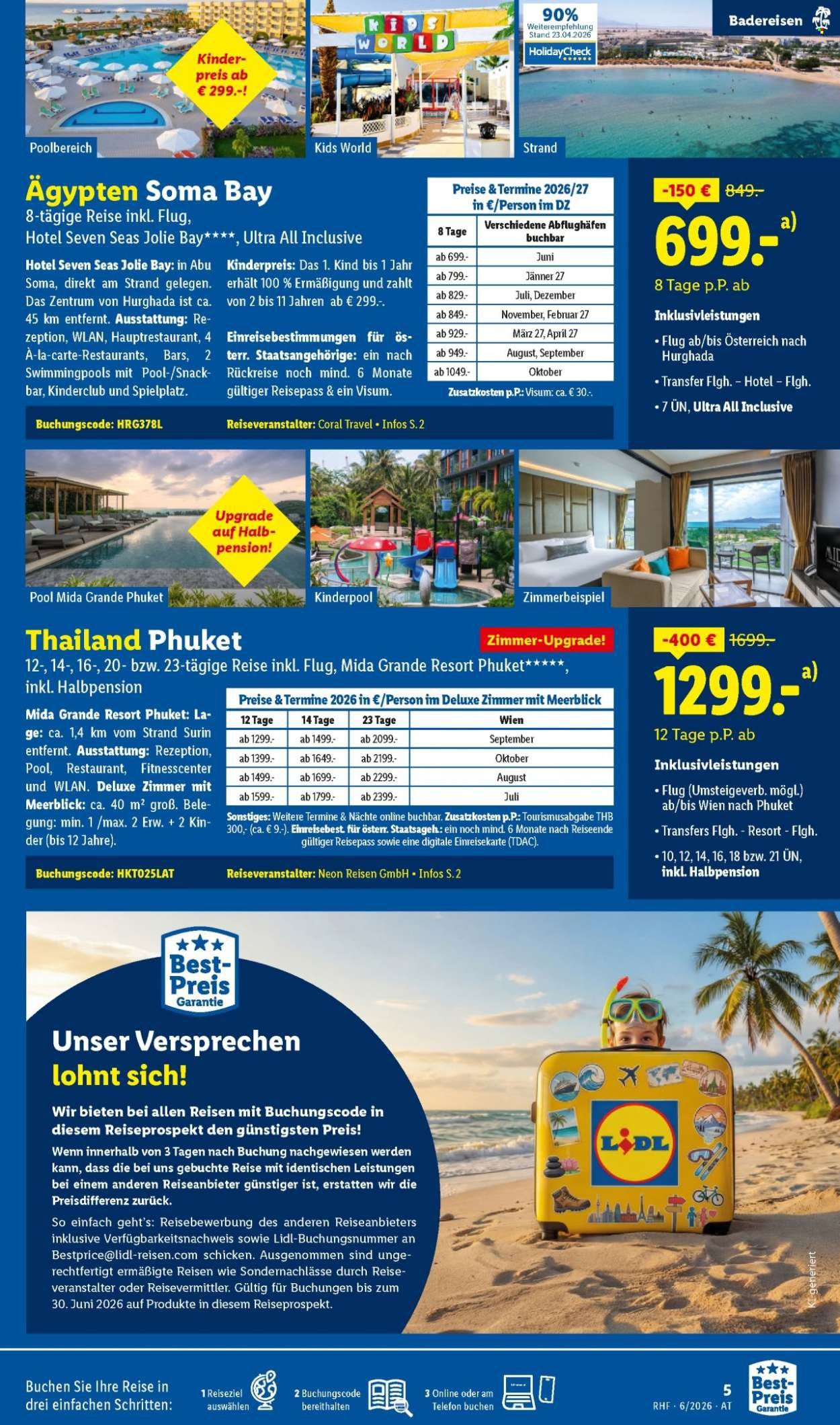 LIDL Flugblatt - Juni Reise-Highlights