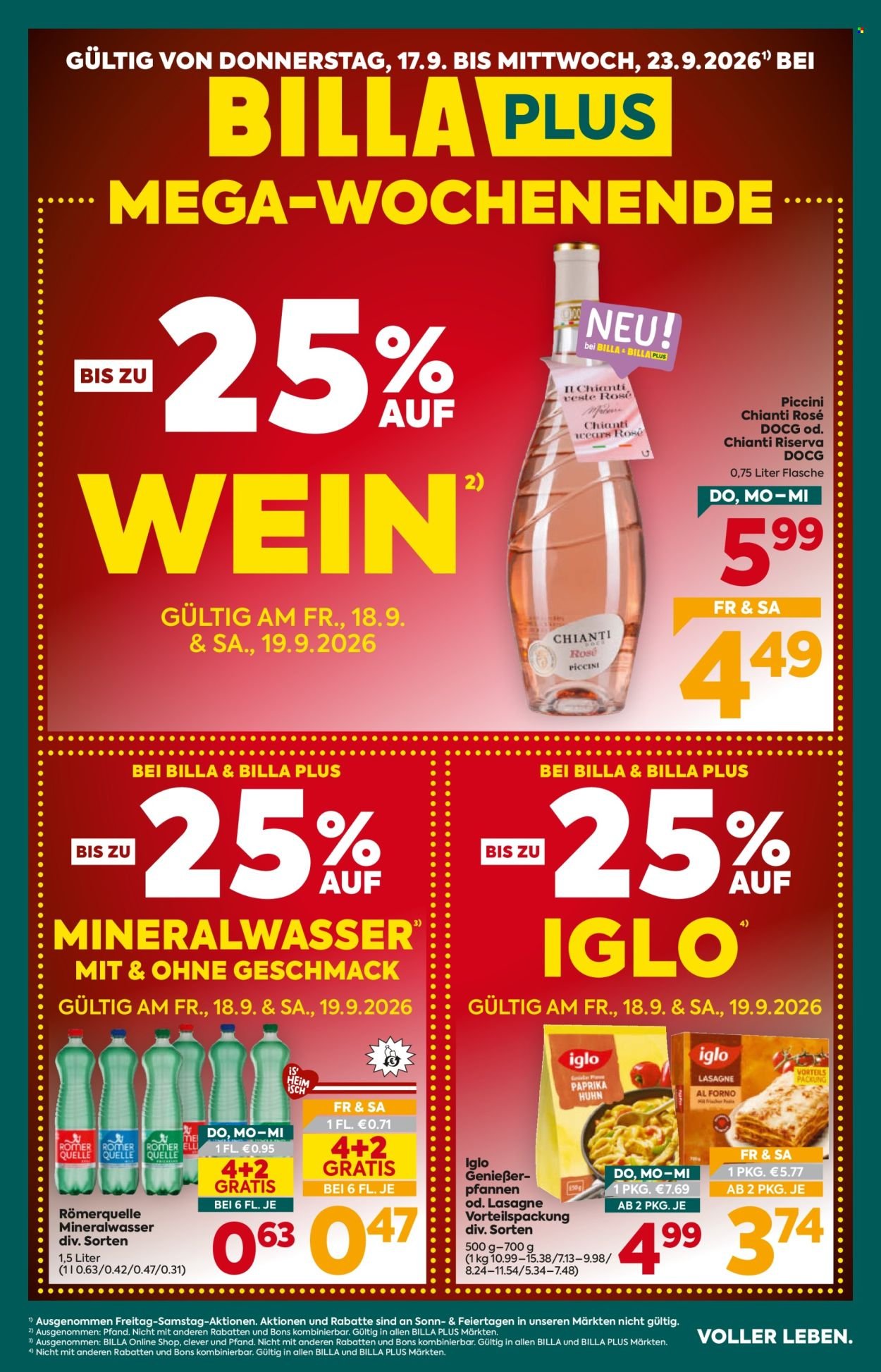 BILLA PLUS Flugblatt - Ab Donnerstag, 17.9.2026