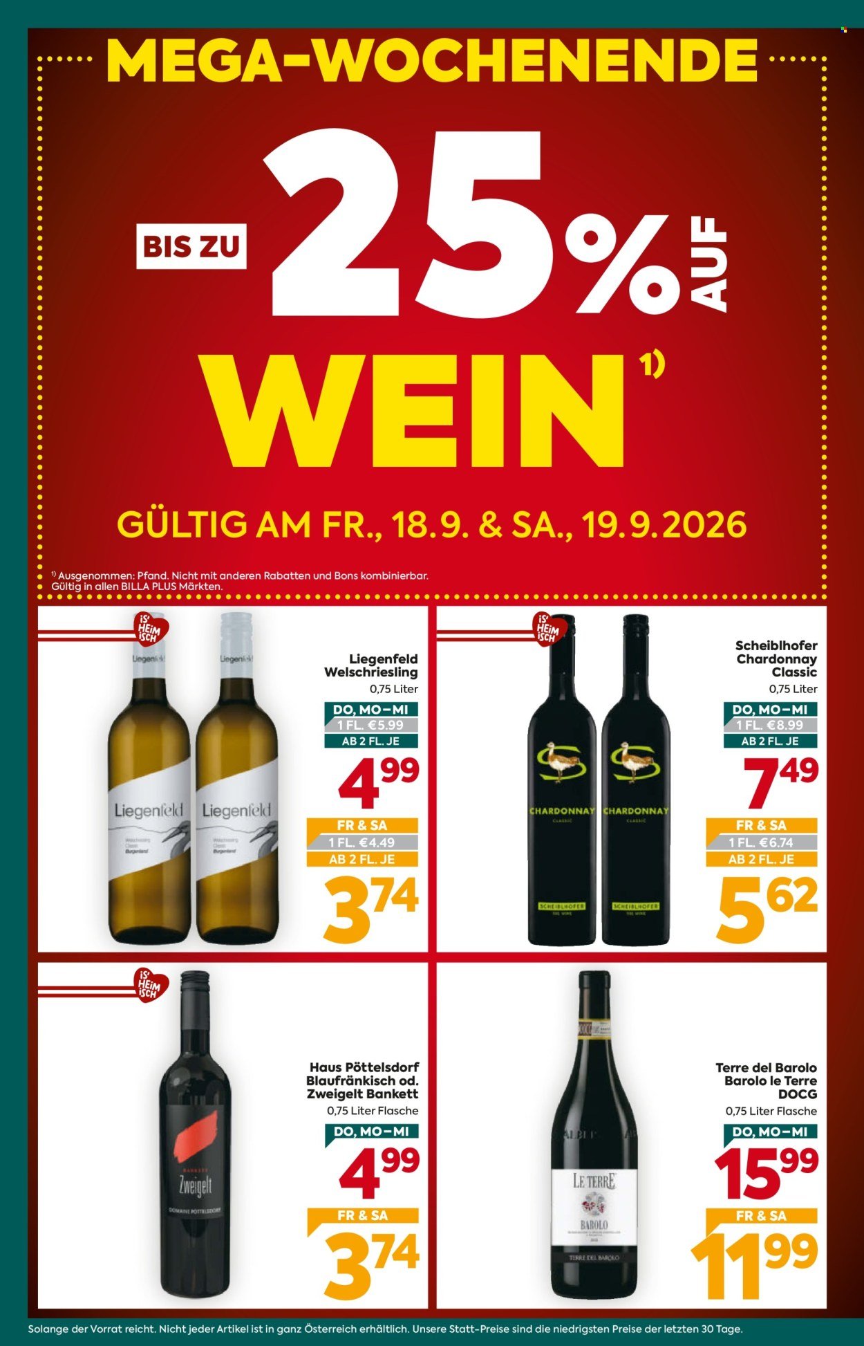 BILLA PLUS Flugblatt - Ab Donnerstag, 17.9.2026