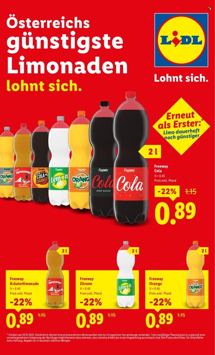 LIDL Flugblatt - Österreichs günstige Limonaden (2025-10-28) | 1