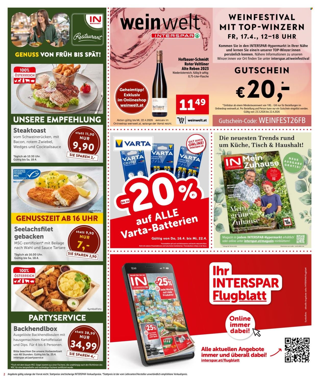 INTERSPAR Flugblatt - Ab Donnerstag, 16.4.2026 (2026-04-16 - 2026-04-22) | 2