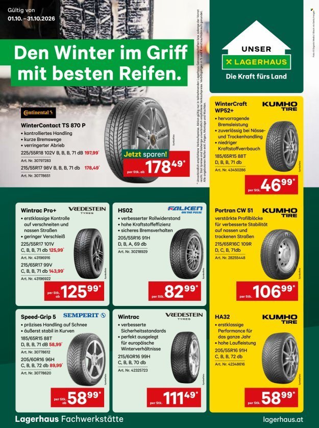 LAGERHAUS Flugblatt - Ab Donnerstag, 1.10.2026