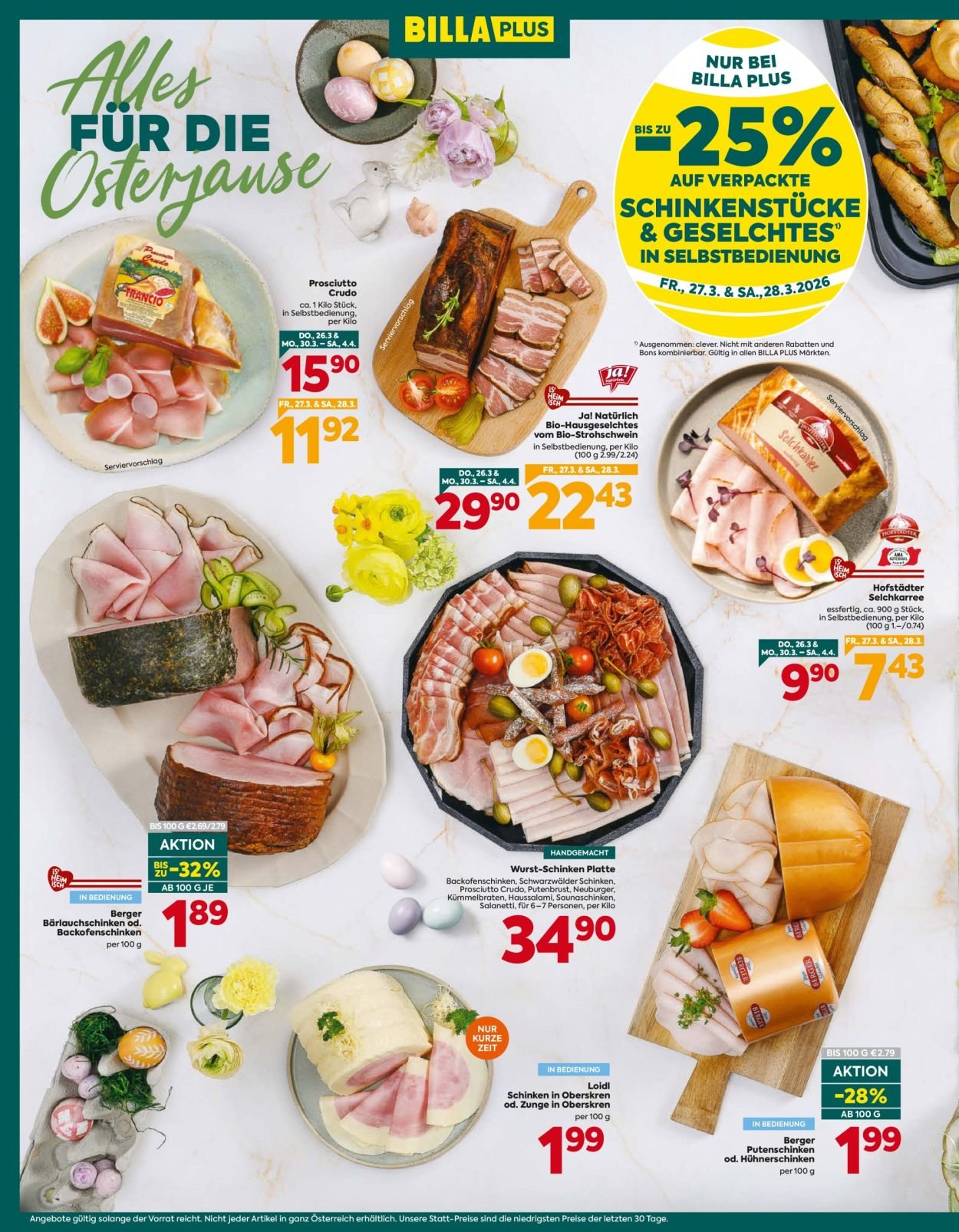 BILLA PLUS Flugblatt - Ab Donnerstag, 26.3.2026