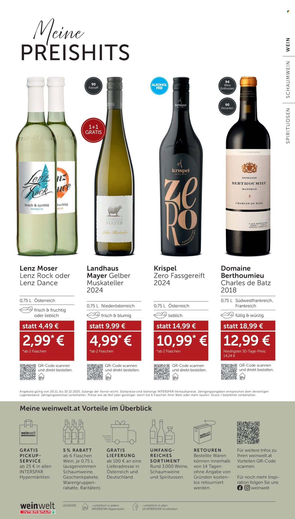 INTERSPAR Flugblatt - weinwelt Bestseller 12-2025