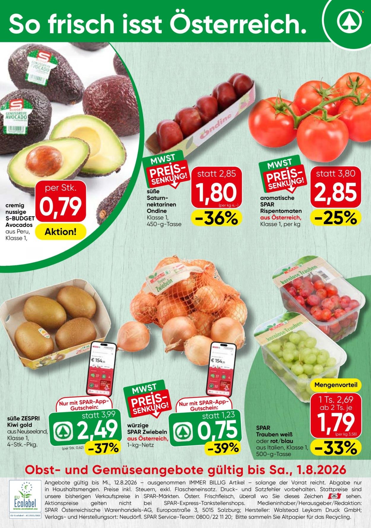 SPAR Flugblatt - Obst & Gemüse