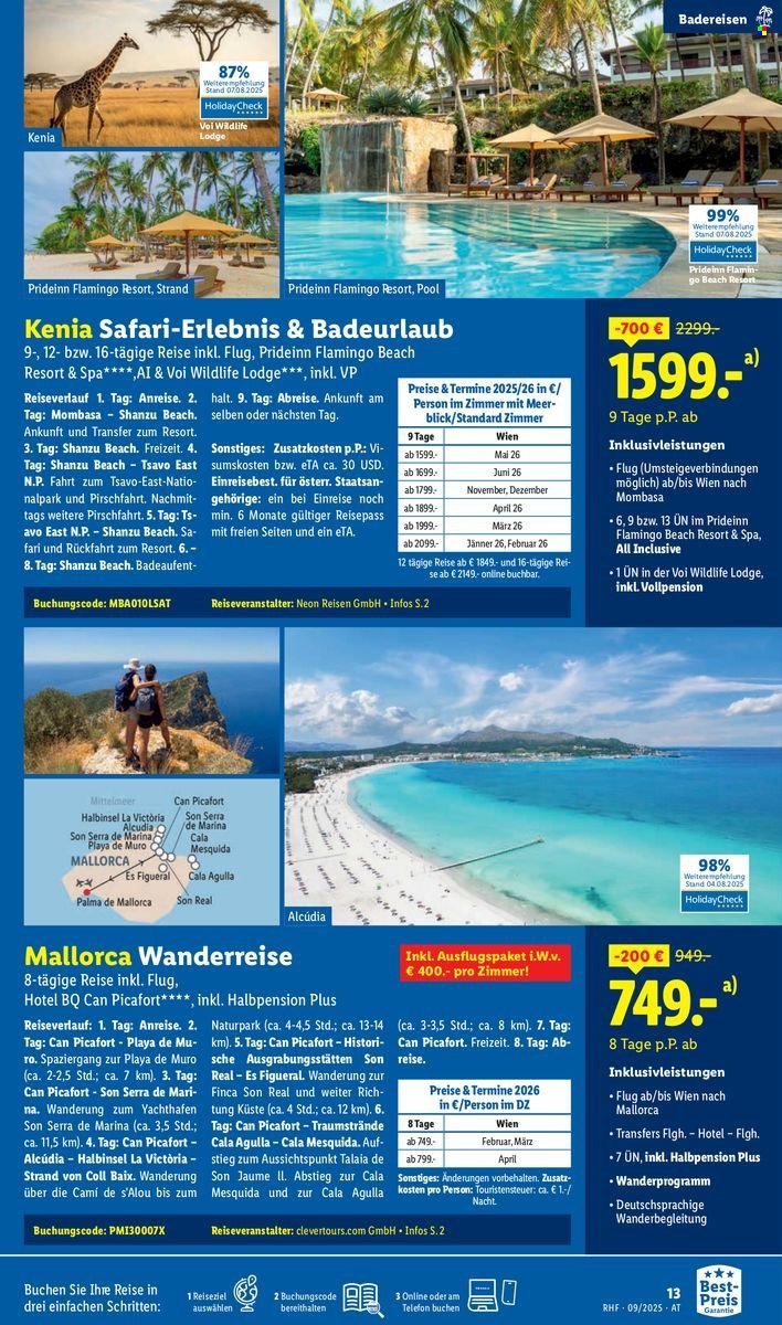 LIDL Flugblatt - Reisen - September Reise-Highlights (2025-08-29)