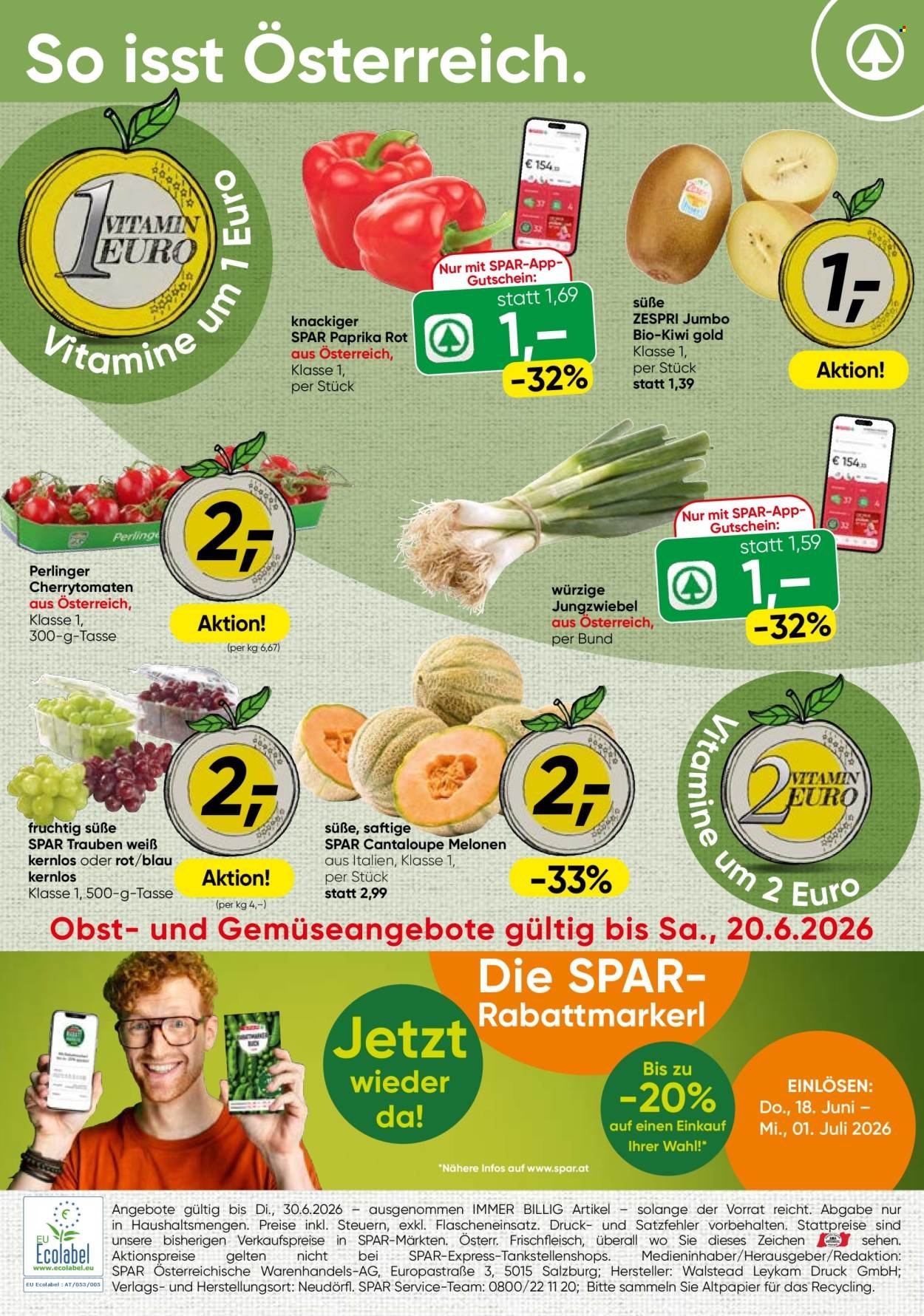 SPAR Flugblatt - Ab Montag, 15.6.2026
