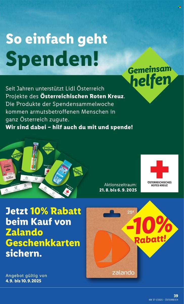 LIDL Flugblatt - Ab Donnerstag, 4.9.2025 (2025-09-04 - 2025-09-10)