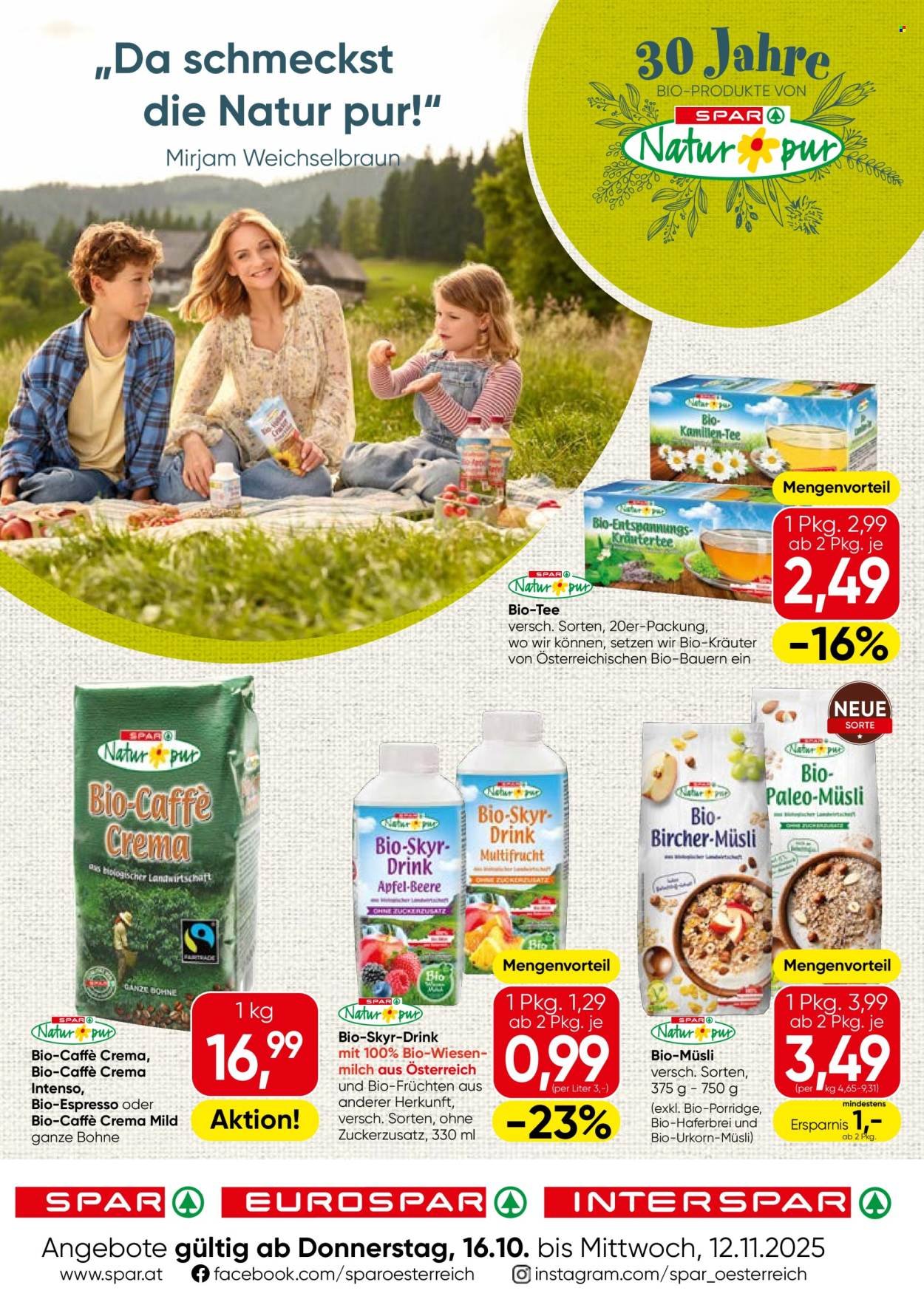 SPAR Flugblatt - Natur*pur KW 42 (2025-10-16 - 2025-11-12) | 1