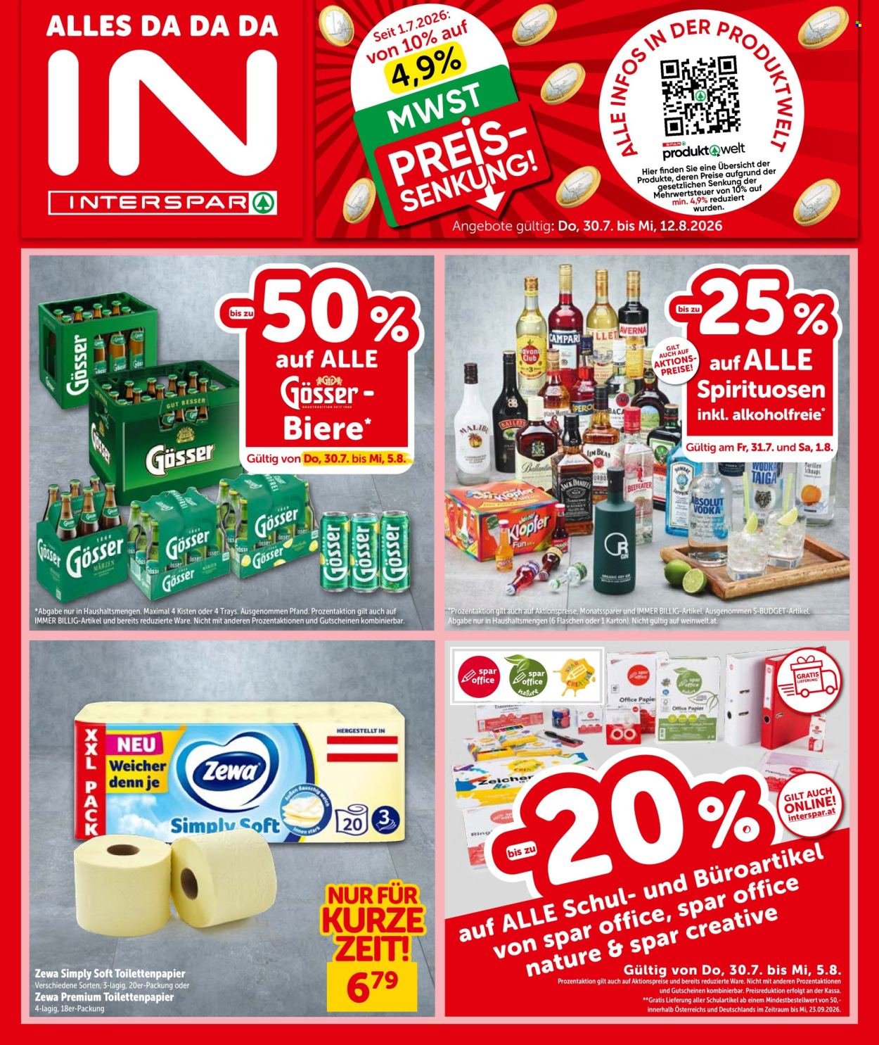 INTERSPAR Flugblatt - Ab Donnerstag, 30.7.2026