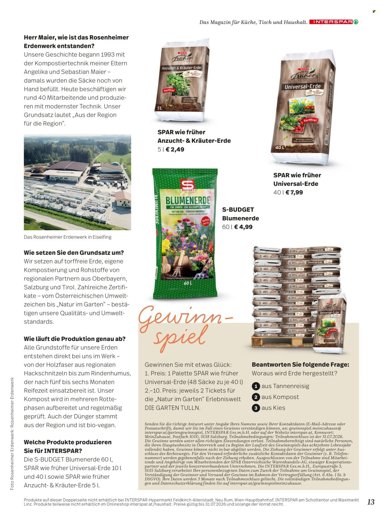 INTERSPAR Flugblatt - Mein Zuhause Magazin Sommer 2026