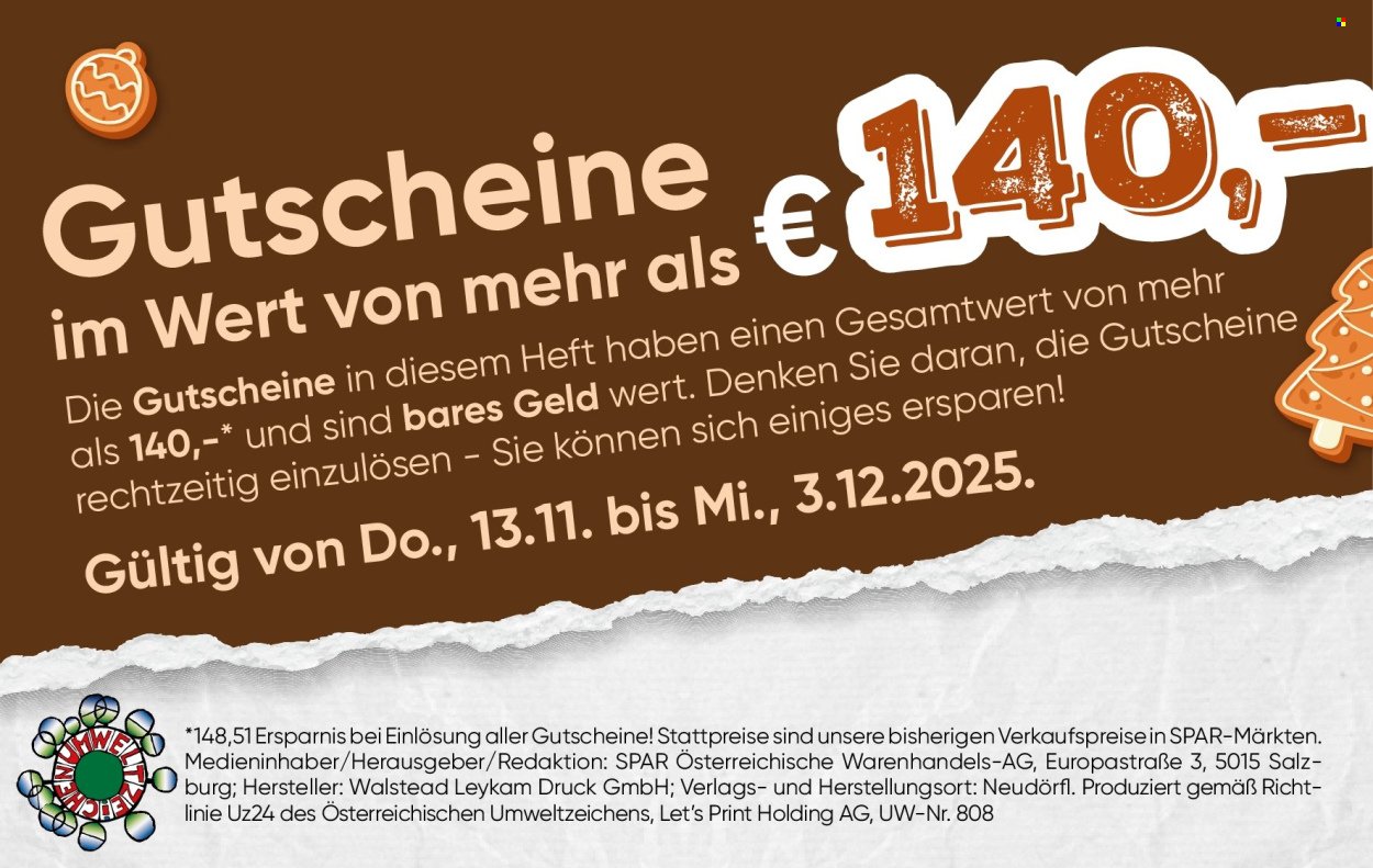 SPAR Flugblatt - Gutscheinheft KW46