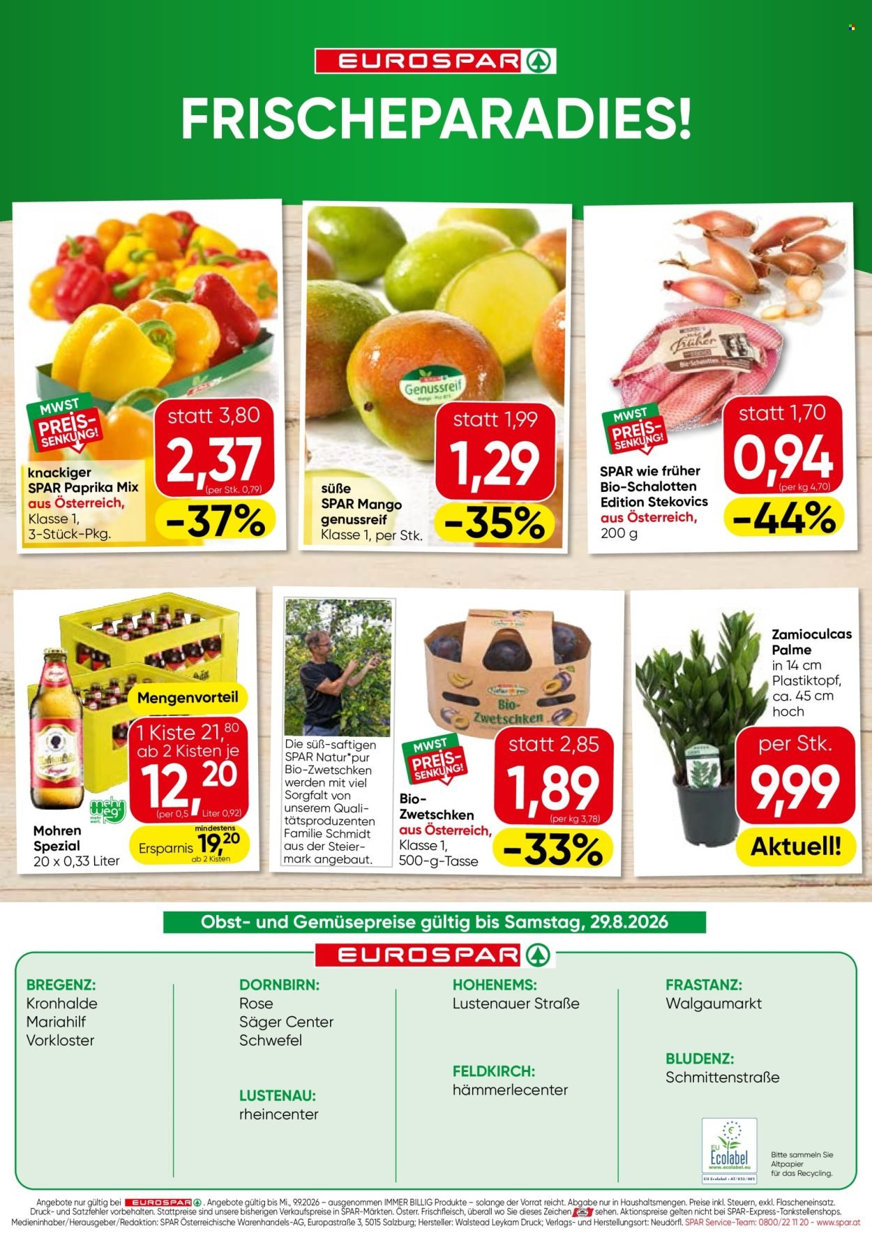 EUROSPAR Flugblatt - Ab Donnerstag, 27.8.2026