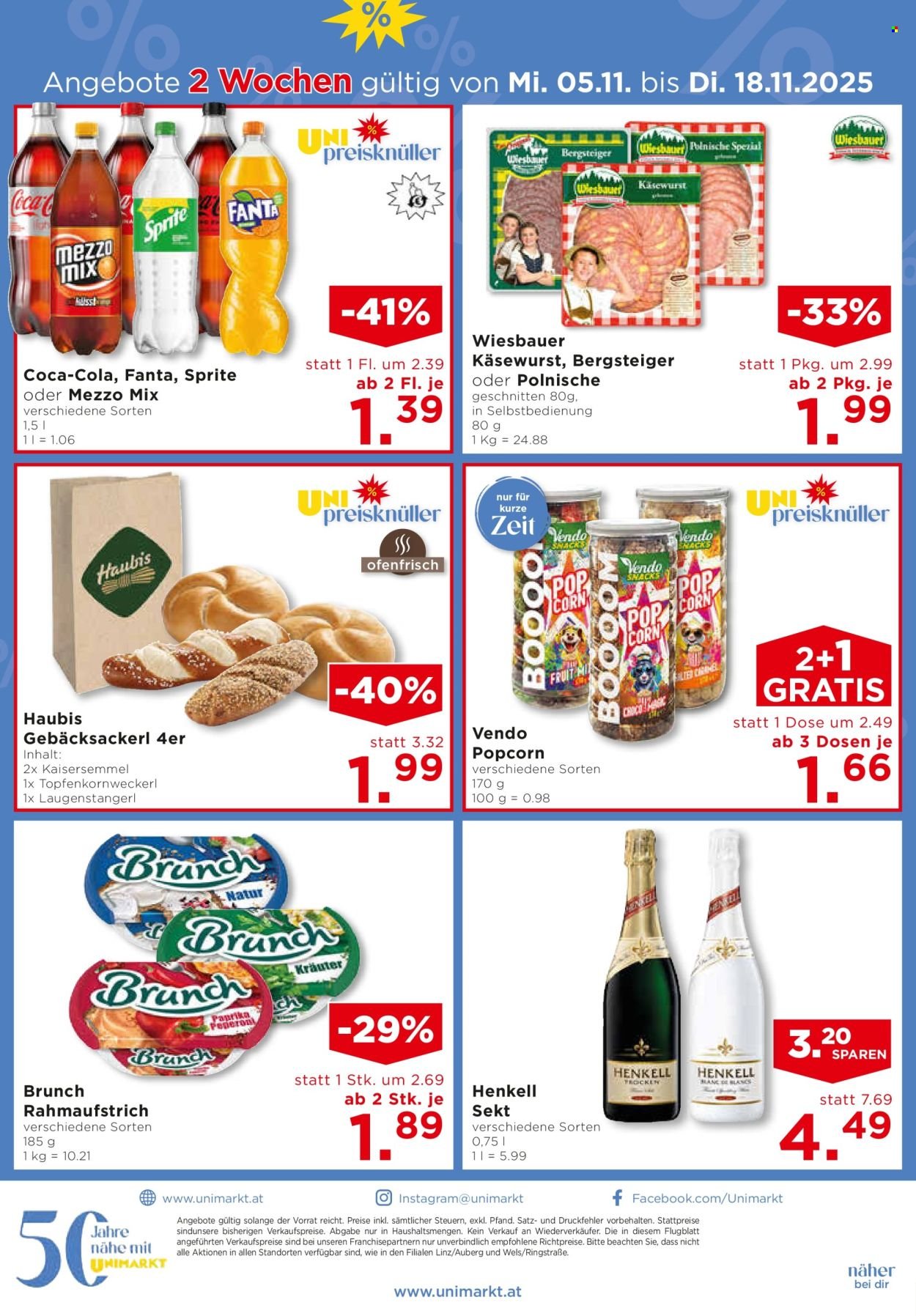 UNIMARKT Flugblatt - Ab Mittwoch, 5.11.2025 (2025-11-05 - 2025-11-18)