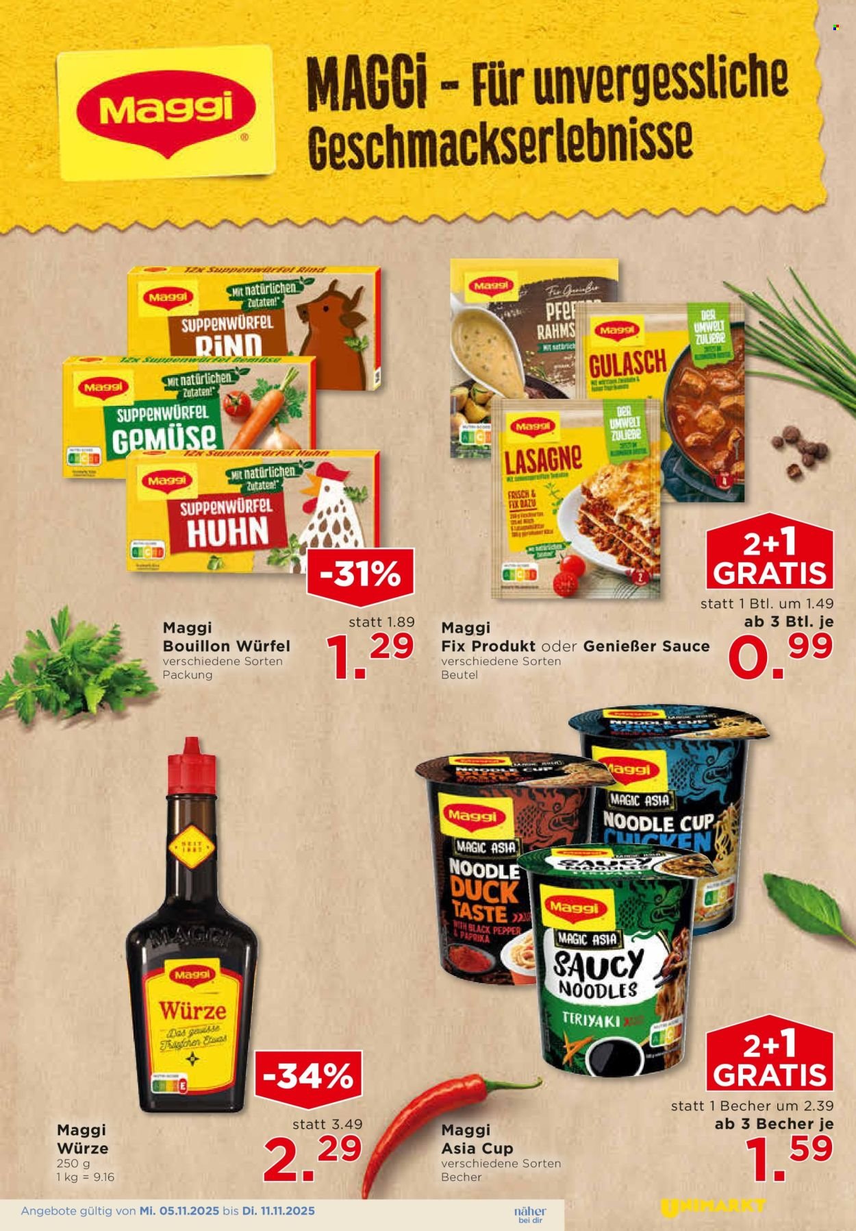 UNIMARKT Flugblatt - Ab Mittwoch, 5.11.2025 (2025-11-05 - 2025-11-18)