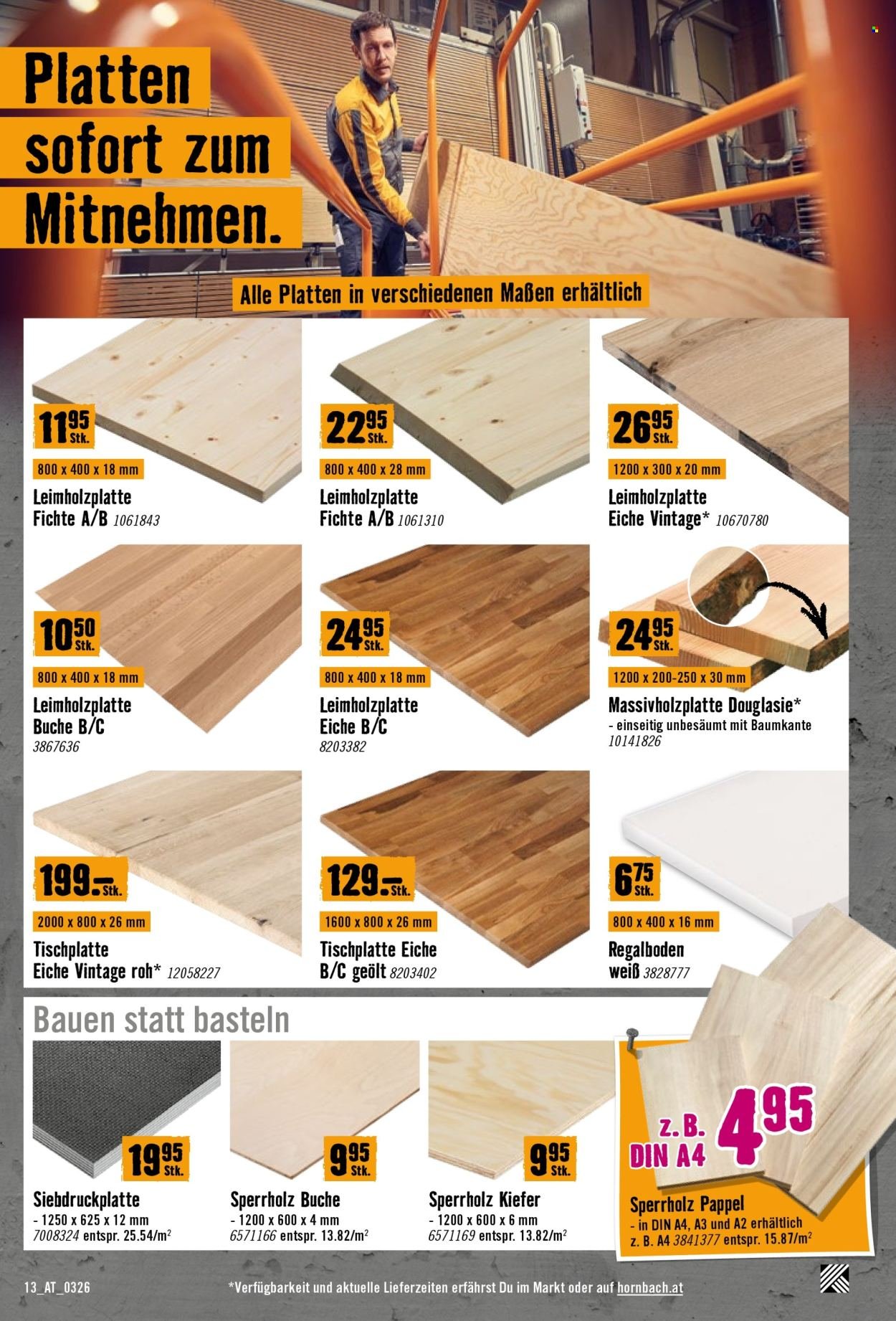 HORNBACH Flugblatt - Bau nicht. Errichte ein Denkmal