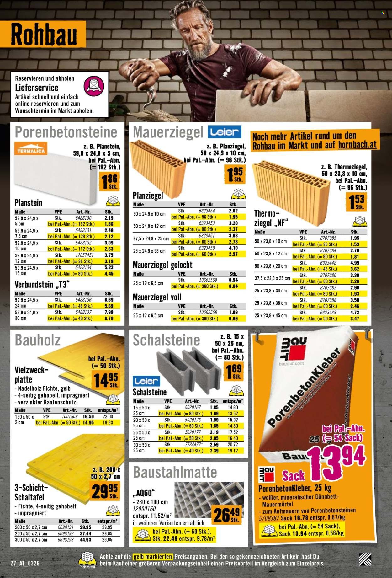 HORNBACH Flugblatt - Bau nicht. Errichte ein Denkmal