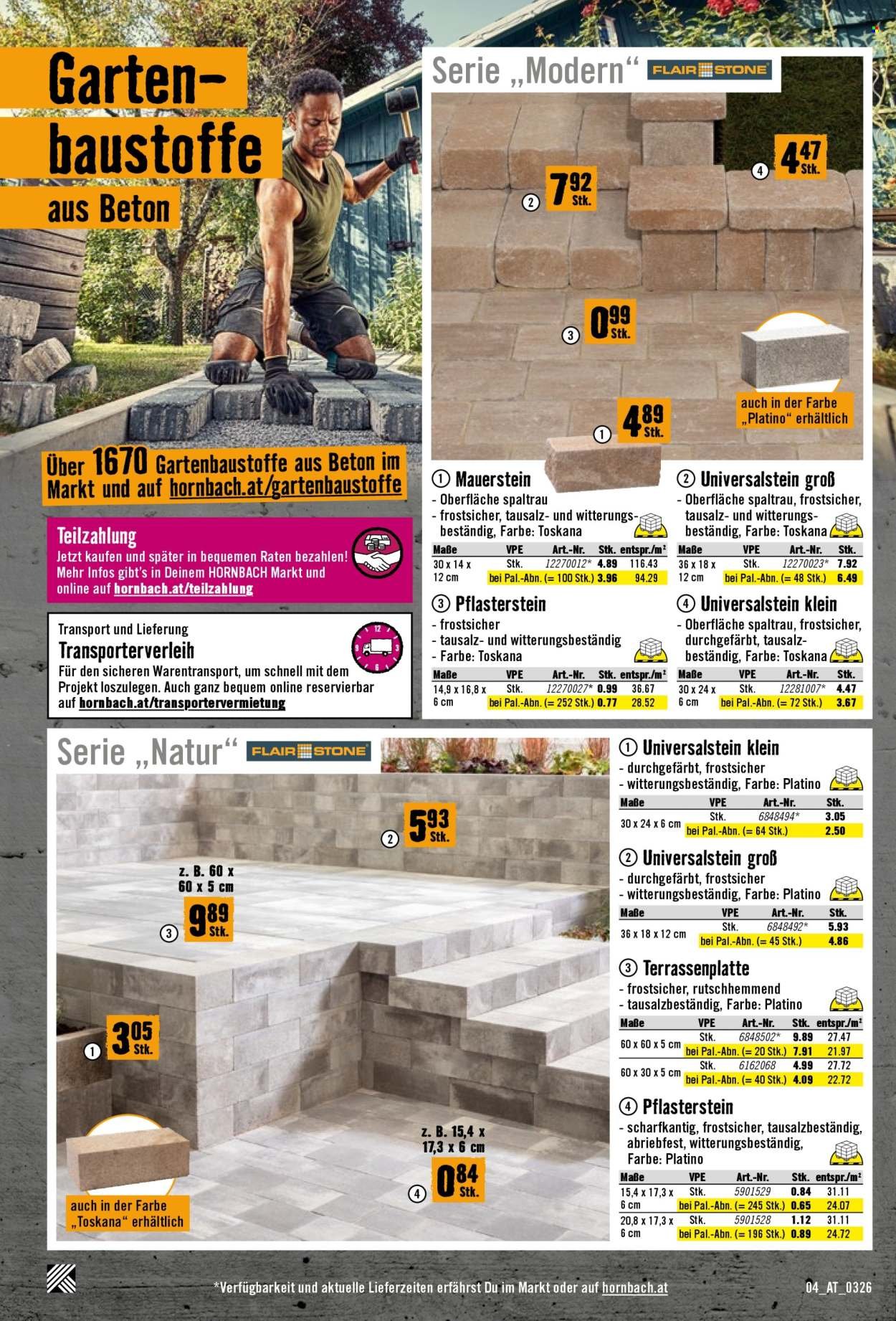 HORNBACH Flugblatt - Bau nicht. Errichte ein Denkmal