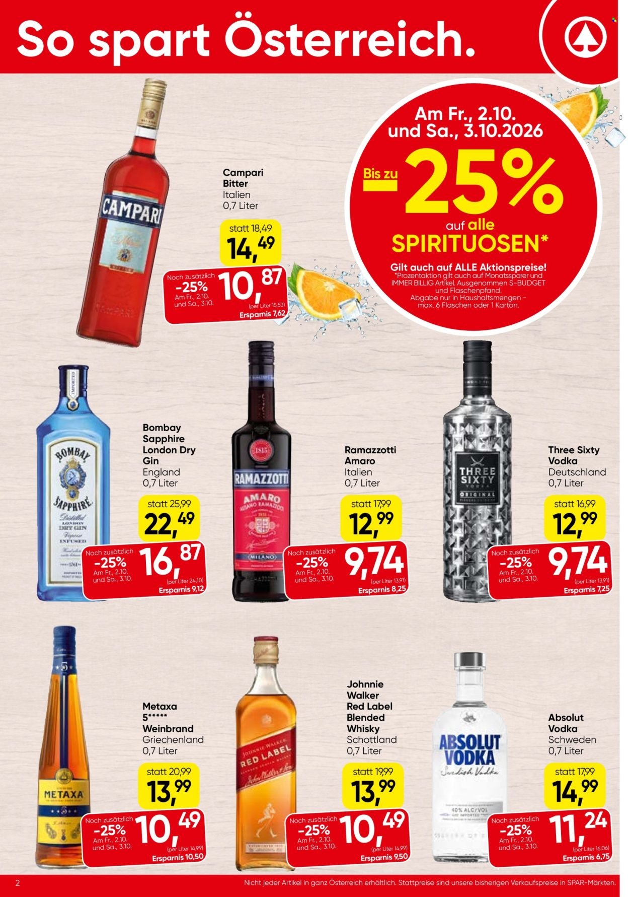SPAR Flugblatt - Ab Donnerstag, 1.10.2026