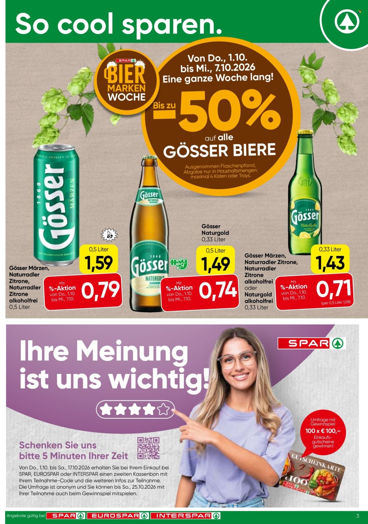 SPAR Flugblatt - Ab Donnerstag, 1.10.2026