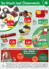 SPAR Flugblatt - Ab Montag, 14.9.2026