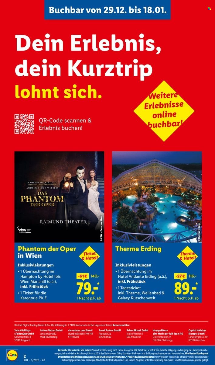 LIDL Flugblatt - Jänner Reise-Highlights