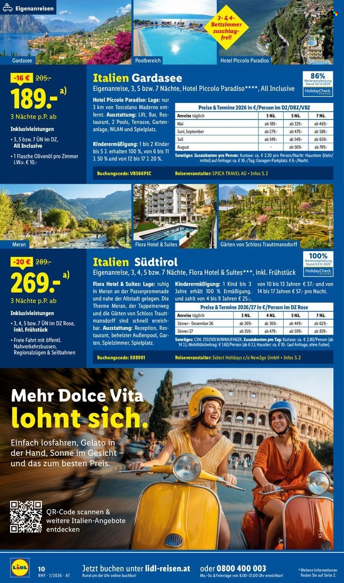 LIDL Flugblatt - Jänner Reise-Highlights