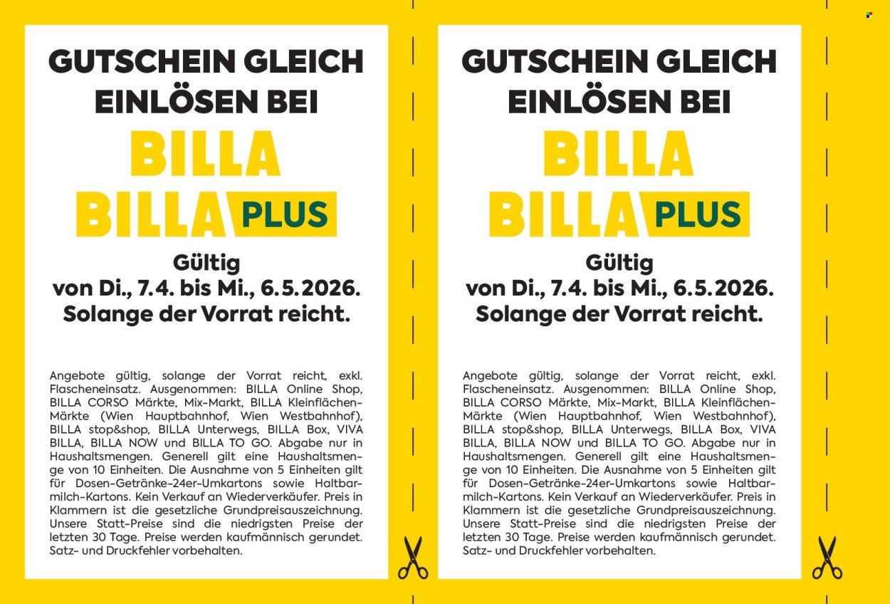 BILLA Flugblatt - Ab Dienstag, 7.4.2026