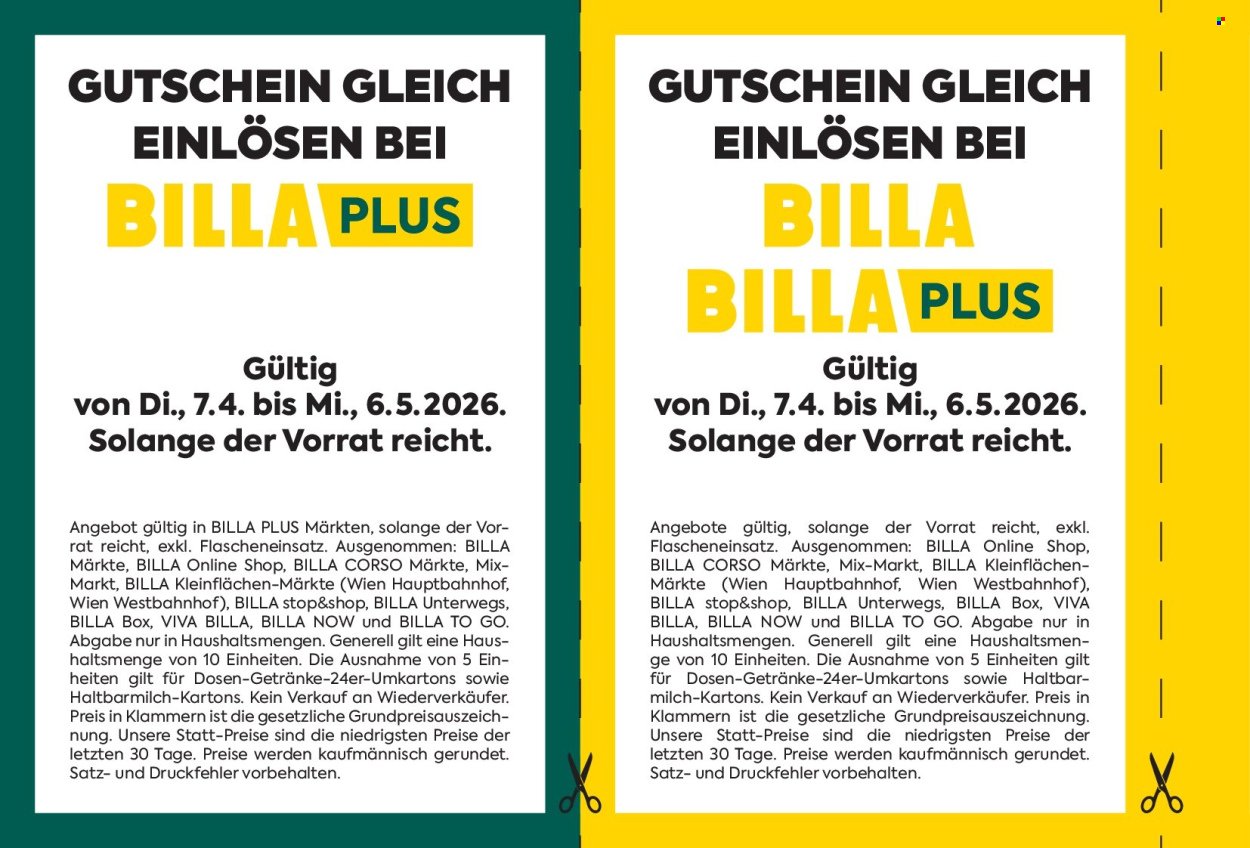 BILLA Flugblatt - Ab Dienstag, 7.4.2026