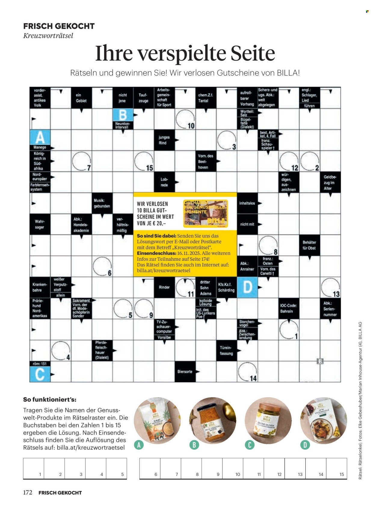 BILLA Flugblatt - Ab Samstag, 1.11.2025 (2025-11-01 - 2025-11-30) | 168