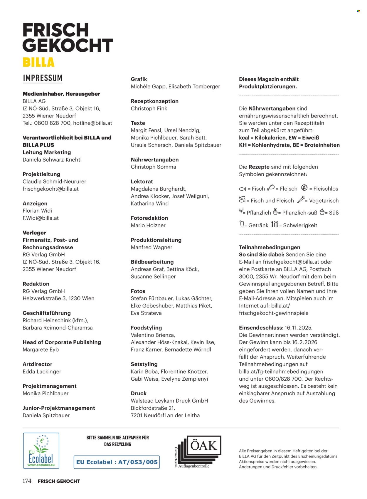 BILLA Flugblatt - Ab Samstag, 1.11.2025 (2025-11-01 - 2025-11-30) | 170