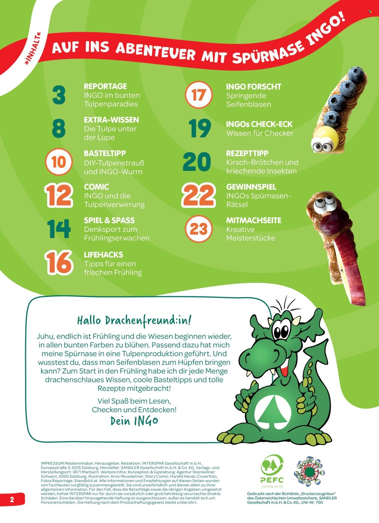 INTERSPAR Flugblatt - INGO Spürnasen-Magazin: Ausgabe Frühling