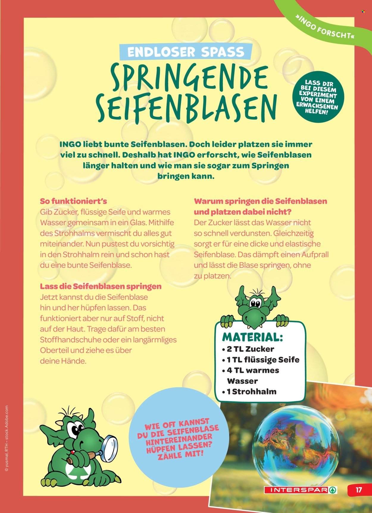 INTERSPAR Flugblatt - INGO Spürnasen-Magazin: Ausgabe Frühling