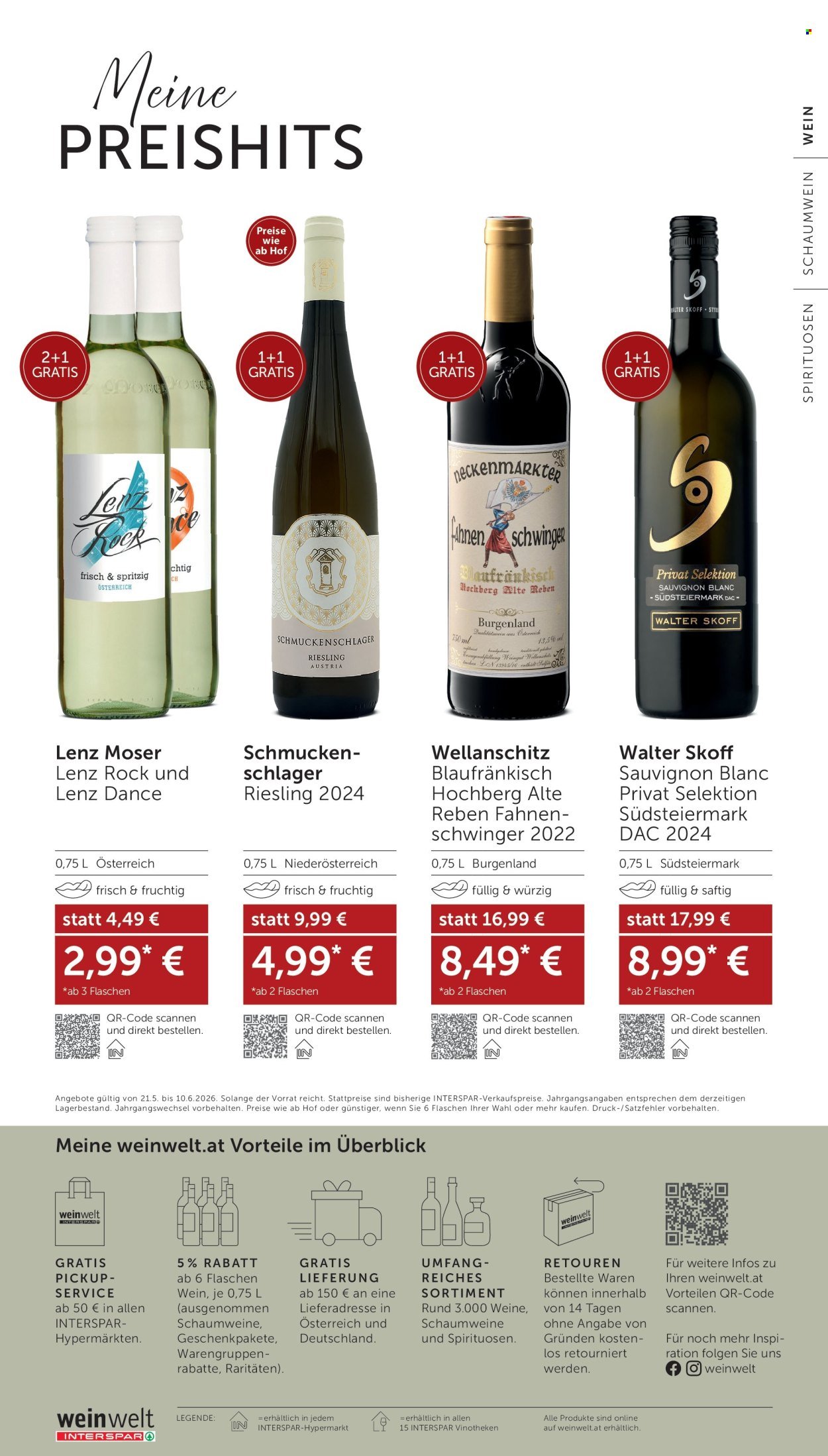 INTERSPAR Flugblatt - weinwelt-Bestseller