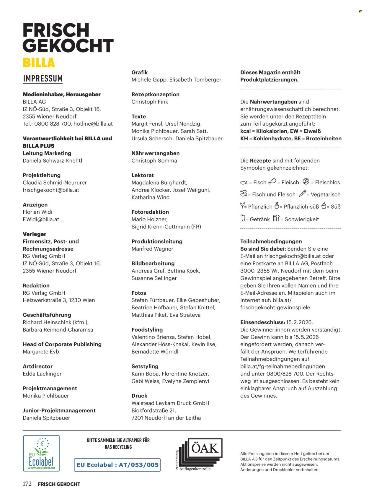 BILLA Flugblatt - Ab Donnerstag, 1.1.2026