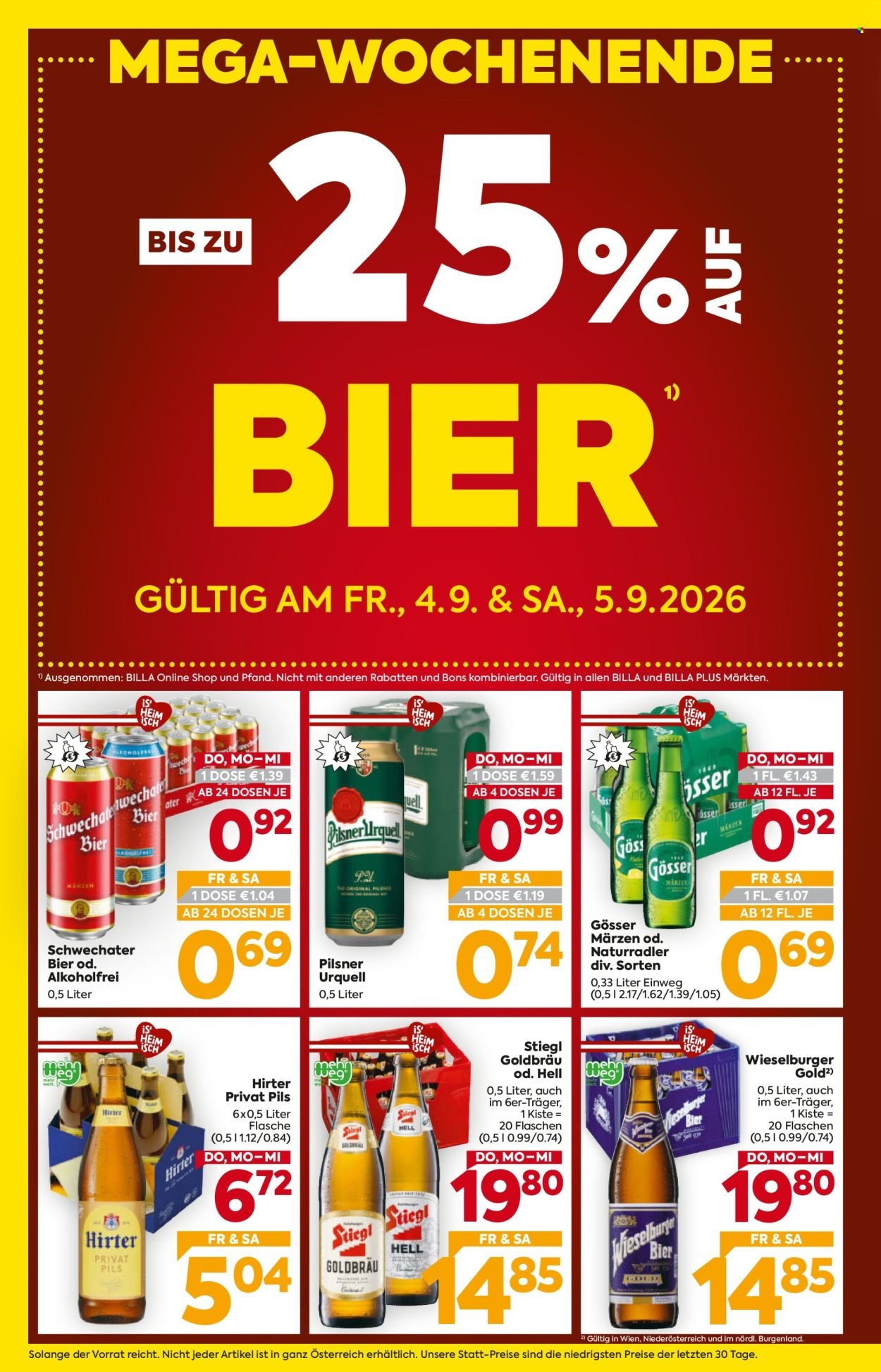 BILLA Flugblatt - Ab Donnerstag, 3.9.2026