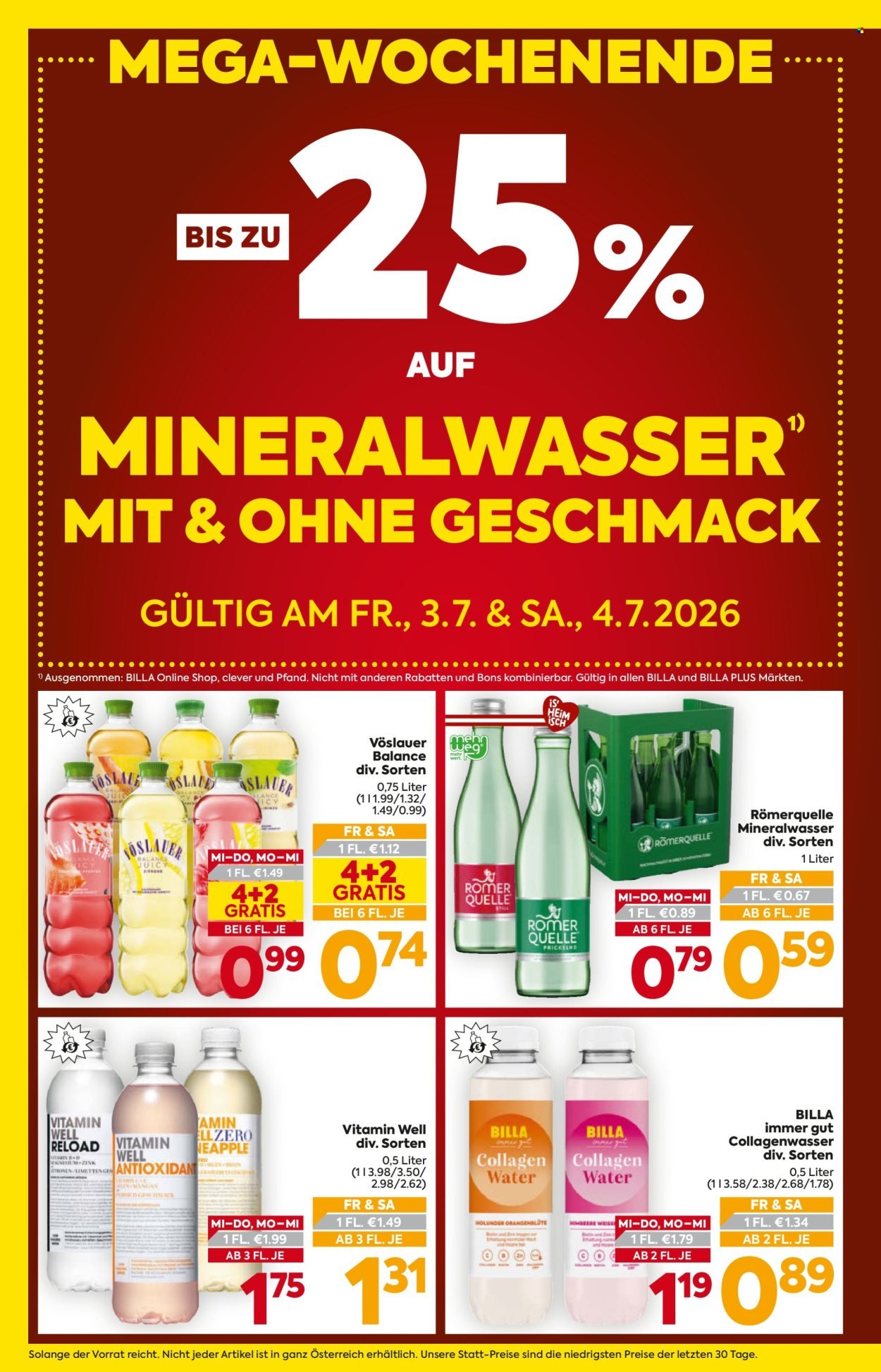 BILLA Flugblatt - Ab Mittwoch, 1.7.2026