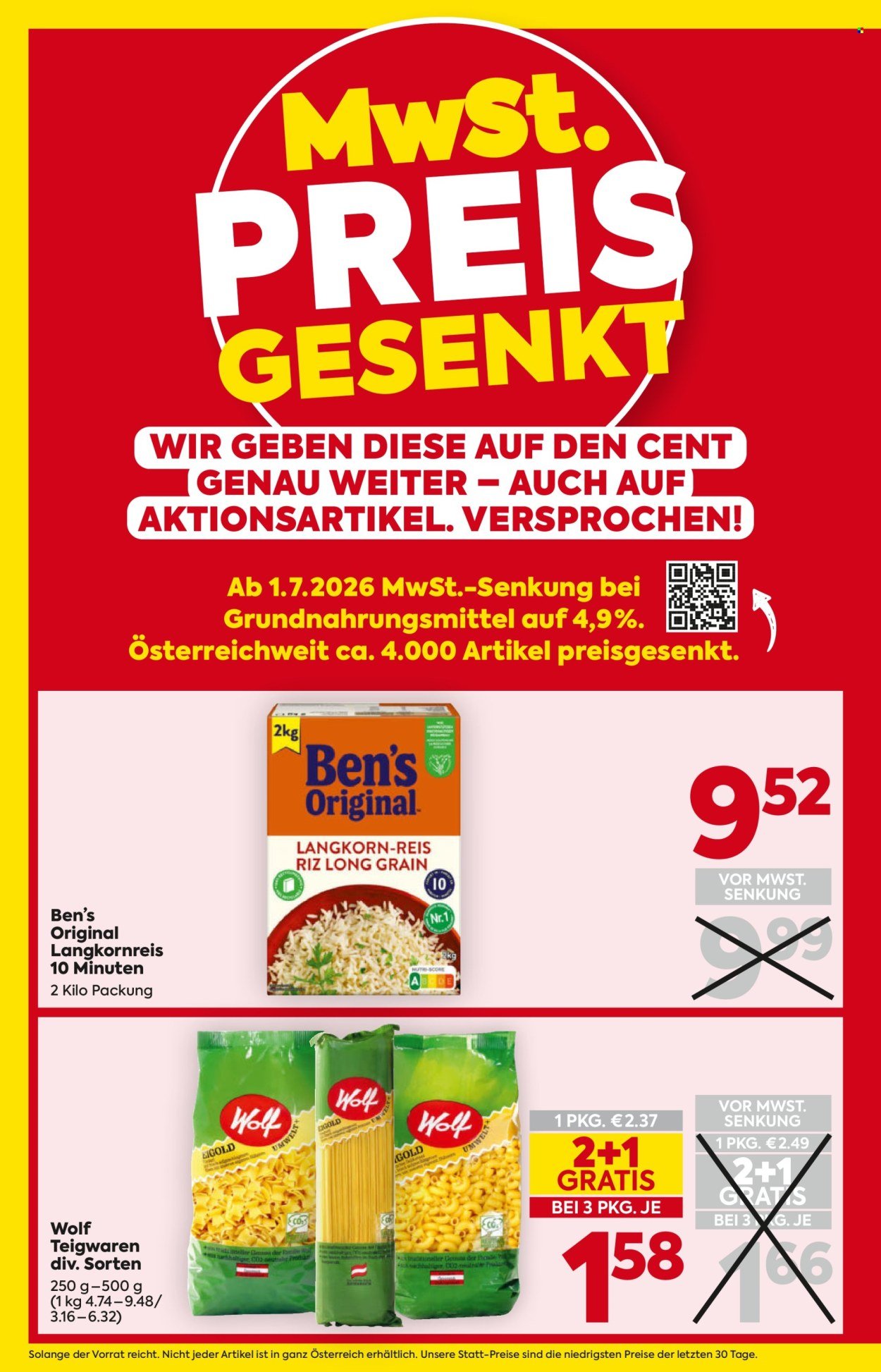 BILLA Flugblatt - Ab Mittwoch, 1.7.2026