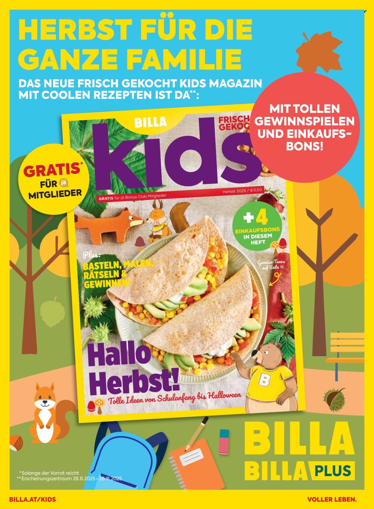 BILLA Flugblatt - Ab Montag, 1.9.2025 (2025-09-01 - 2025-09-30)