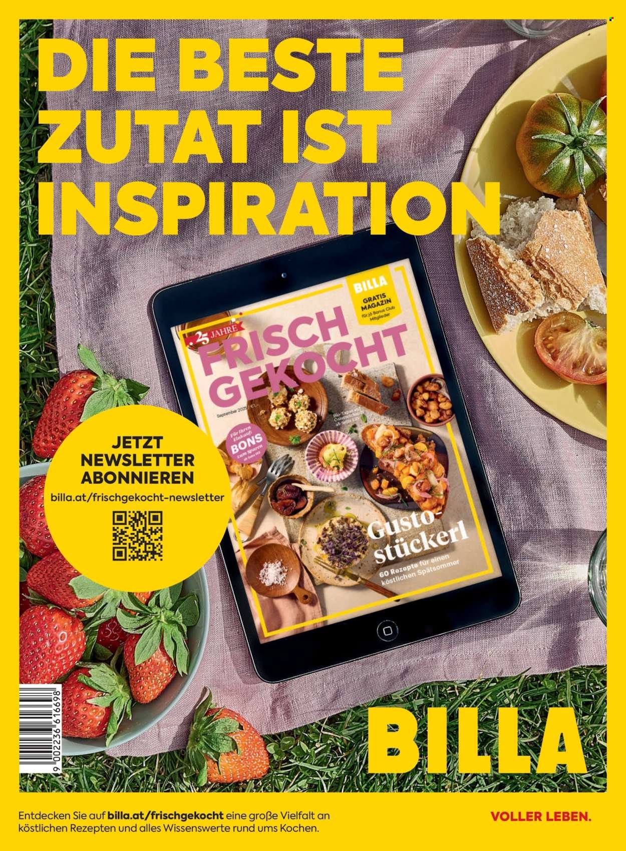 BILLA Flugblatt - Ab Montag, 1.9.2025 (2025-09-01 - 2025-09-30)