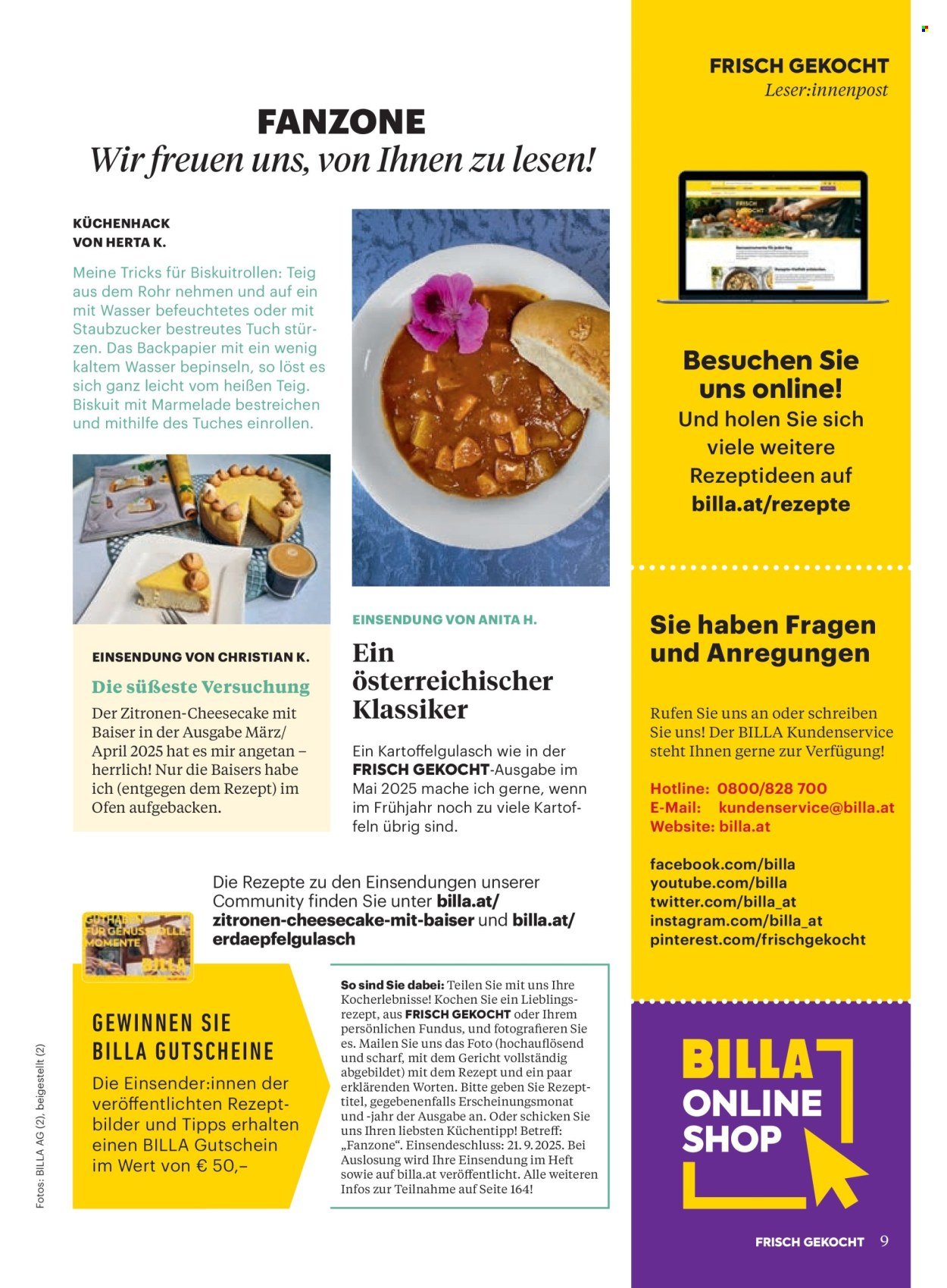 BILLA Flugblatt - Ab Montag, 1.9.2025 (2025-09-01 - 2025-09-30)