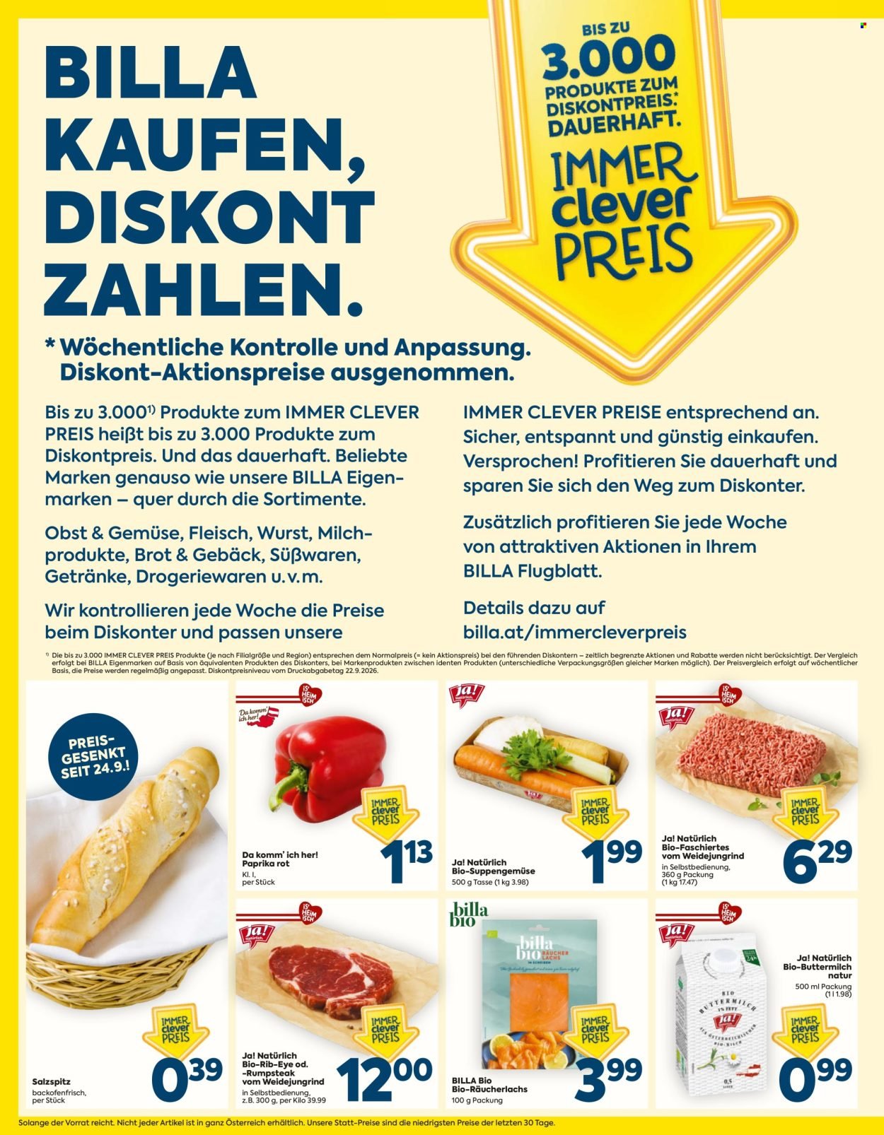 BILLA Flugblatt - Ab Donnerstag, 8.10.2026