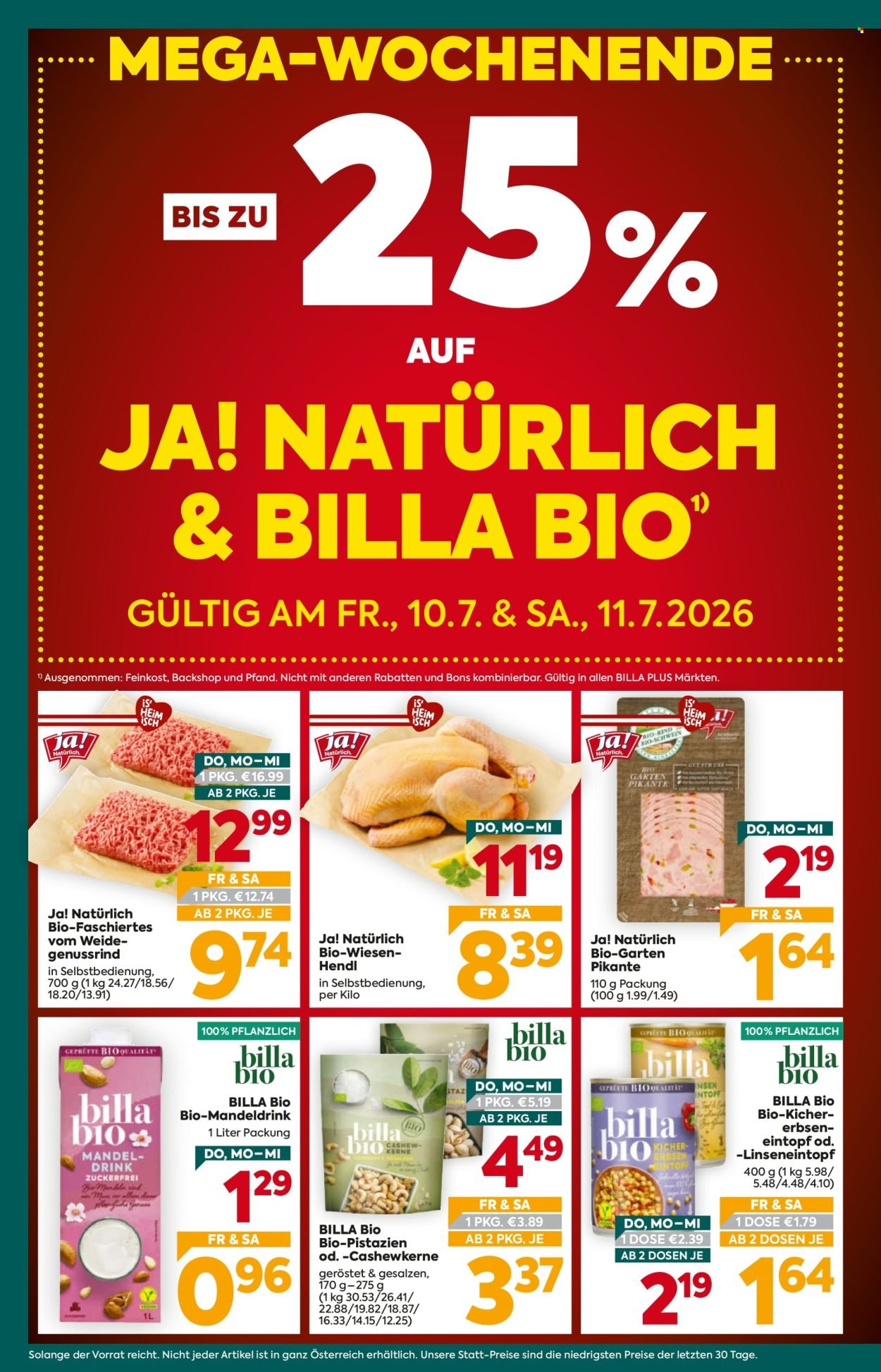 BILLA PLUS Flugblatt - Ab Donnerstag, 9.7.2026